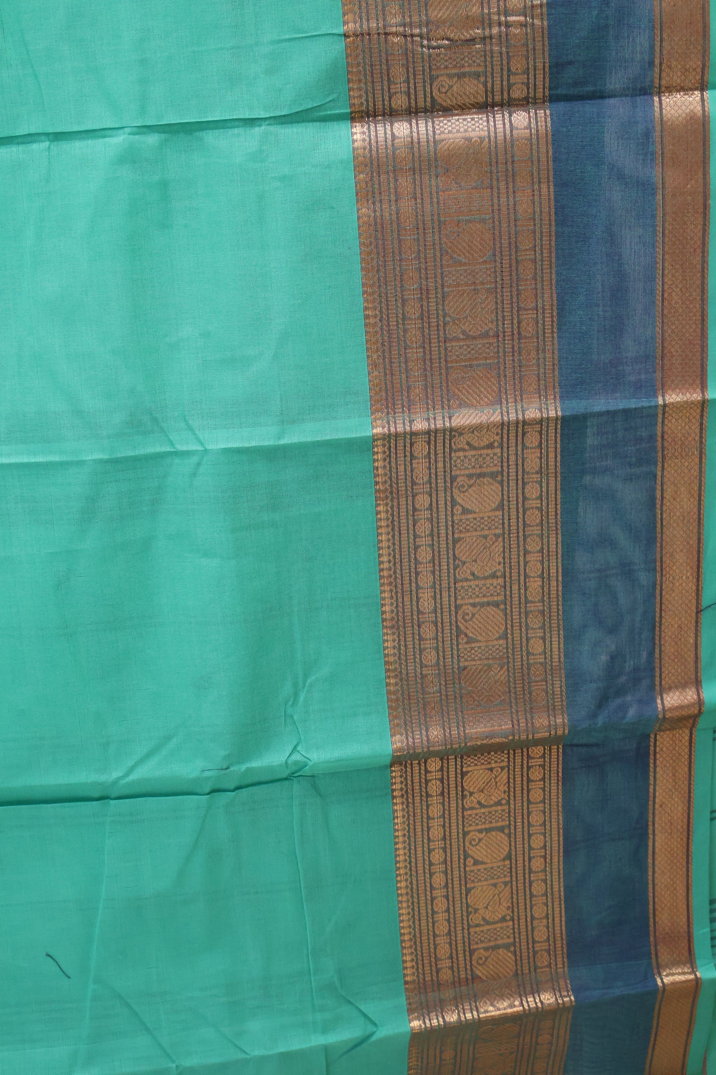Chettinad Cotton Saree -Aqua Marine
