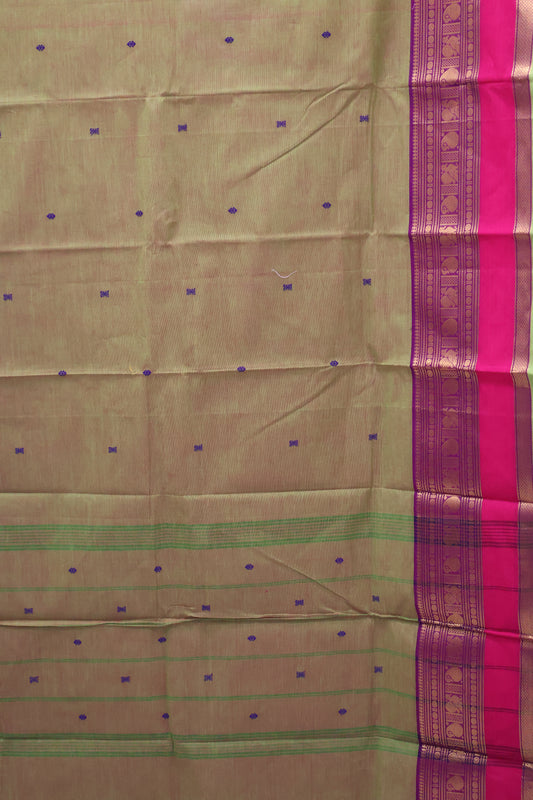 Chettinad Cotton Saree -Lite Green
