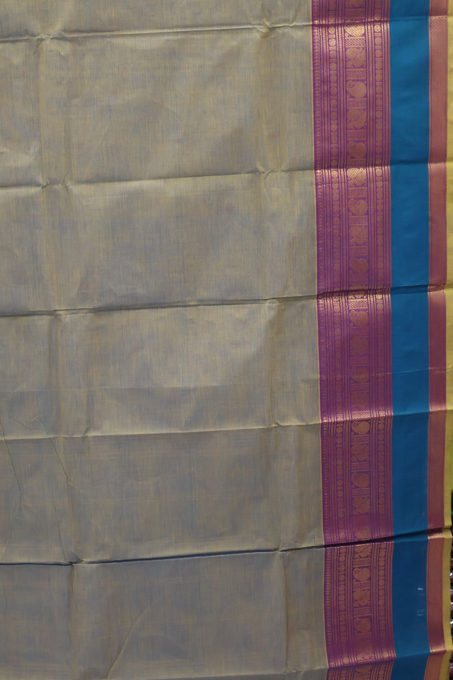 Chettinad Cotton Saree -Muted Olive