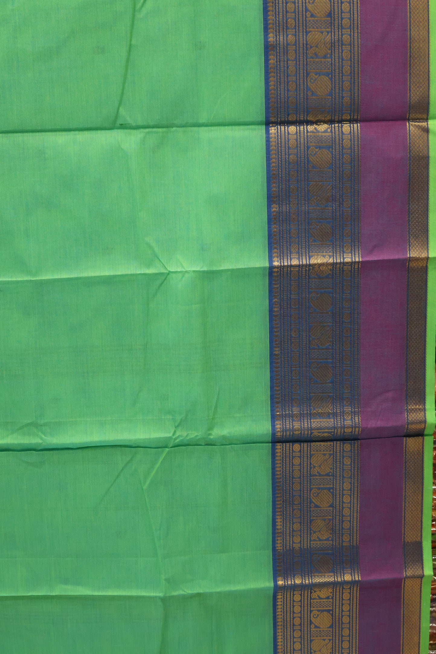 Chettinad Cotton Saree -Sea Green