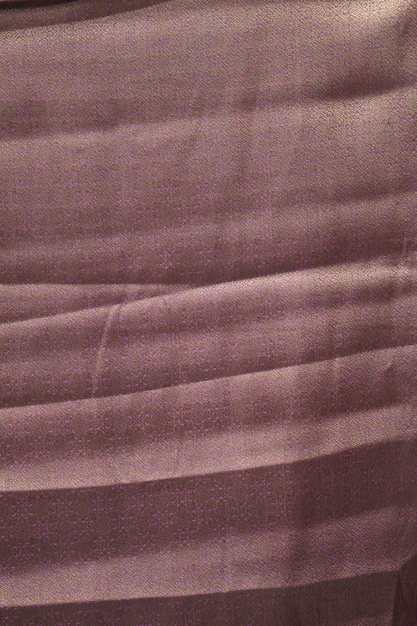 Printed Bamboo Silk Saree-Brown Purple