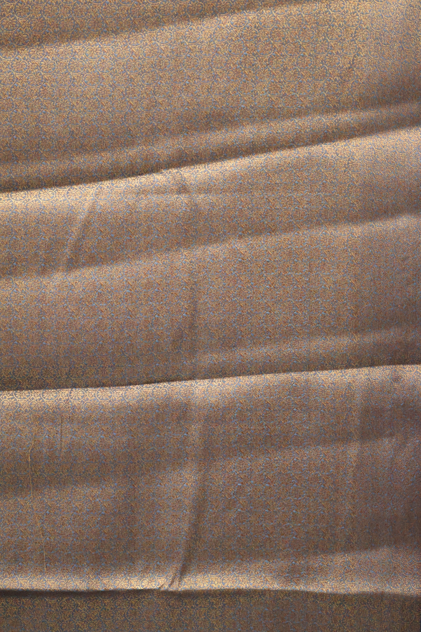 Printed Bamboo Silk Saree-Peacock Blue