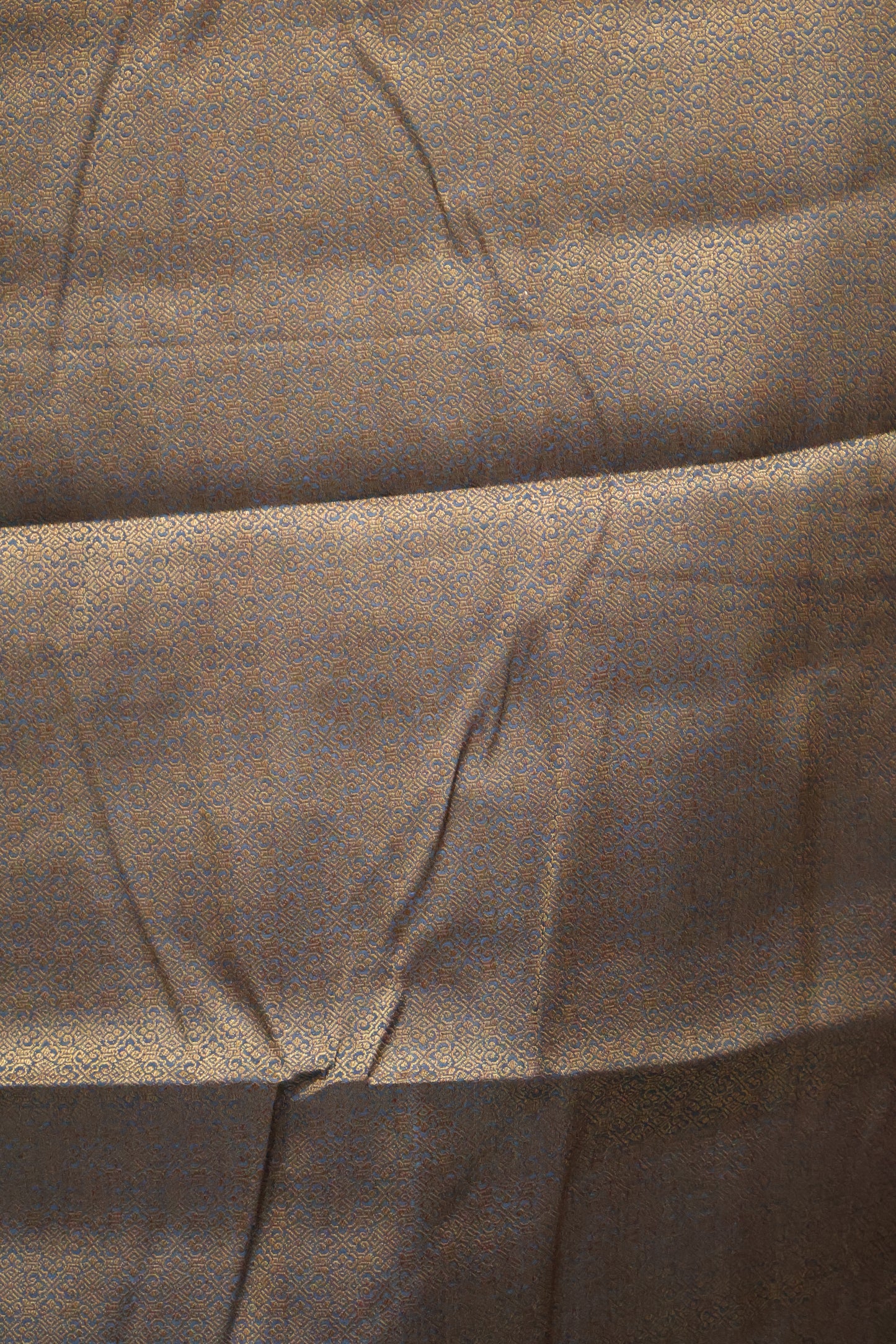 Printed Bamboo Silk Saree-Blue