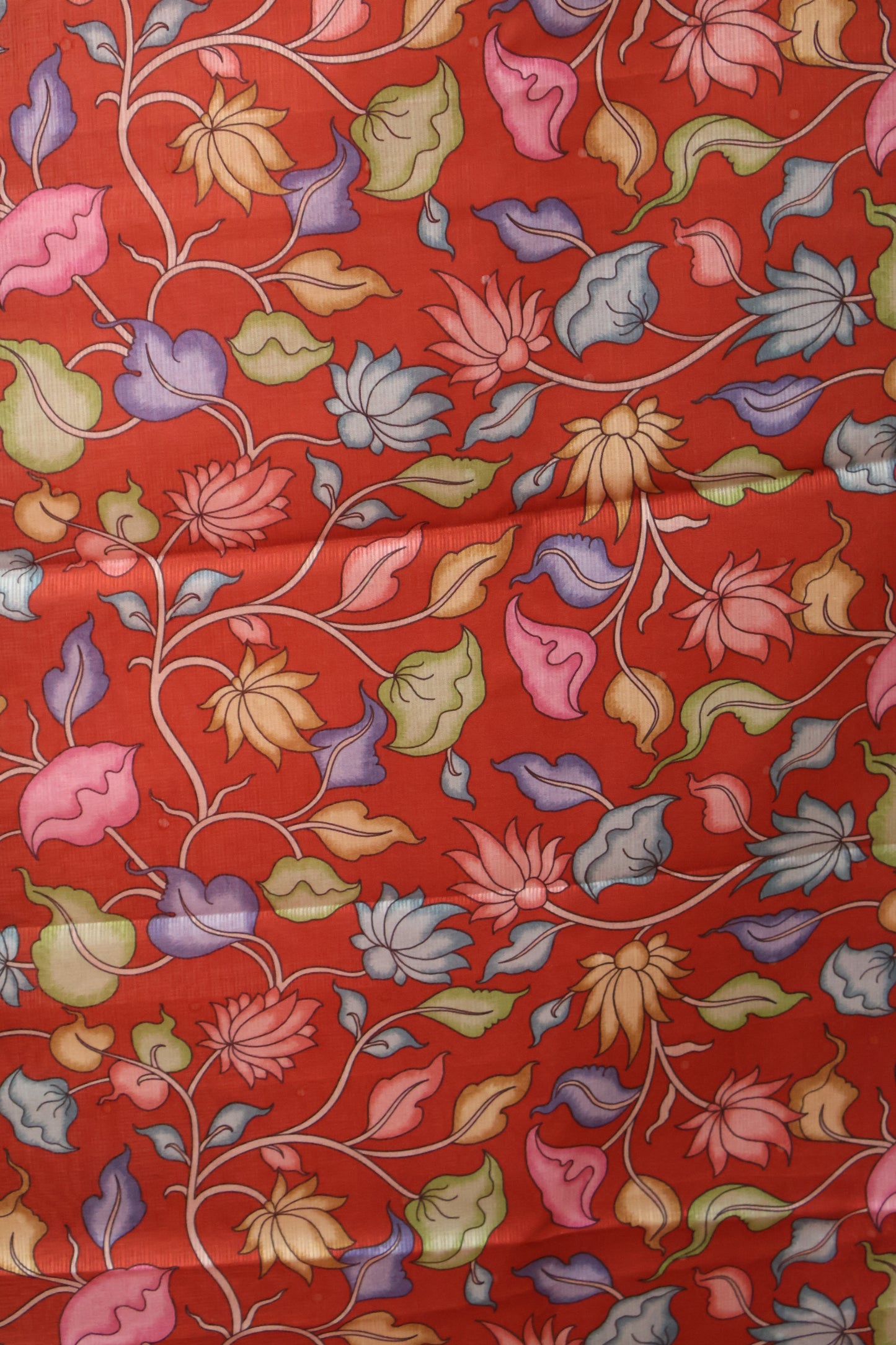 Silk Kota saree- Pink Kalamkari Pallu