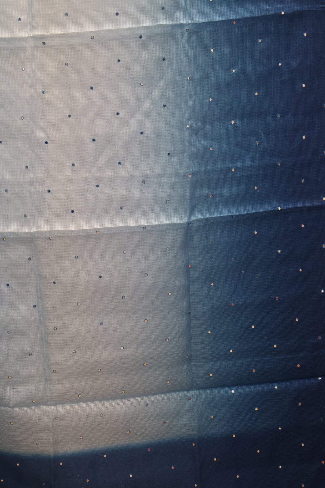 Silk Kota saree- Blue Kalamkari Pallu