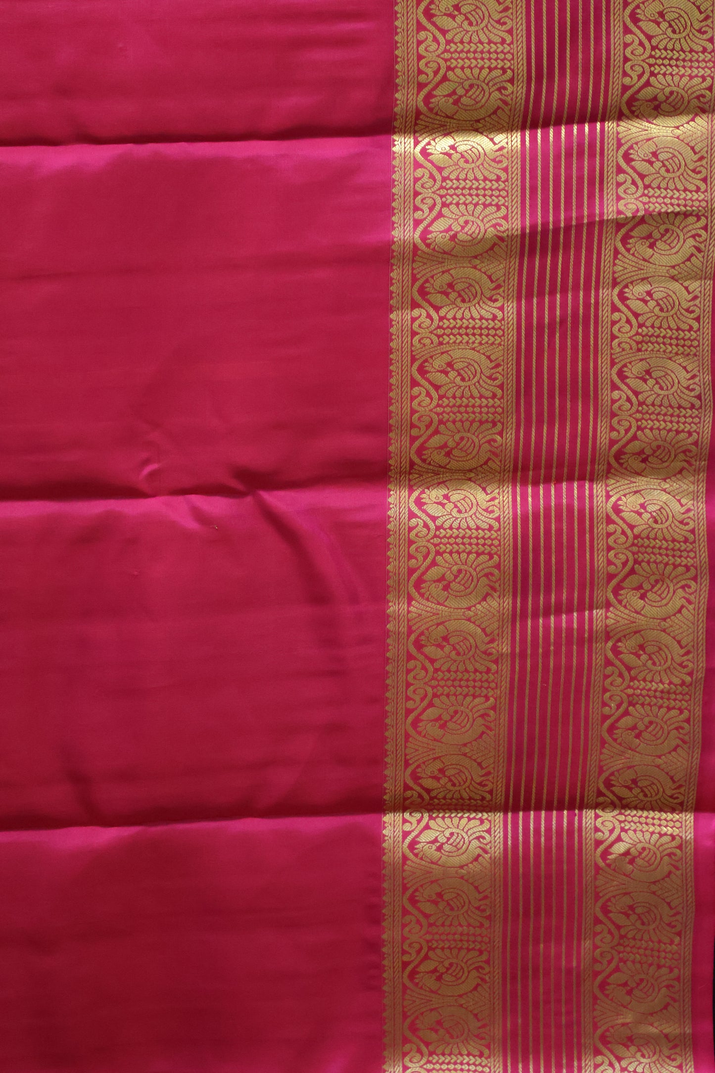 Pure Kanjivaram Silk Saree -Wine Peacock Bird