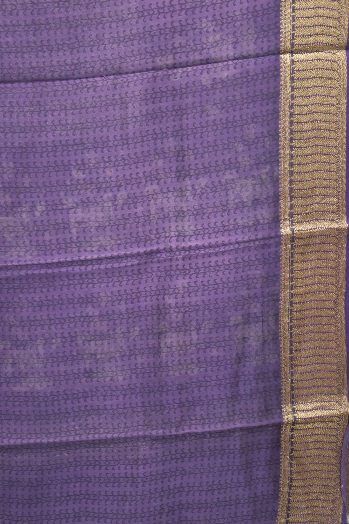 Pure Chanderi Saree-Voilet Pichwai Peacock Border