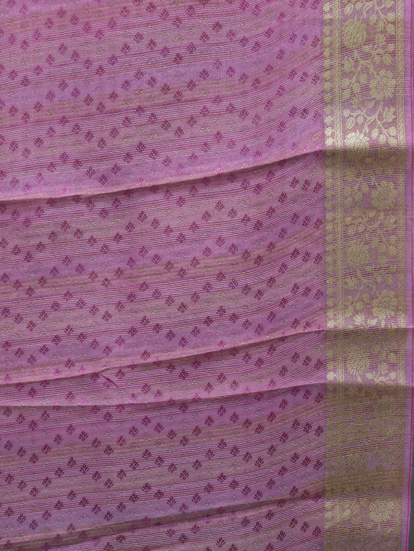 Tissue Rangkat Saree- Pink Purple