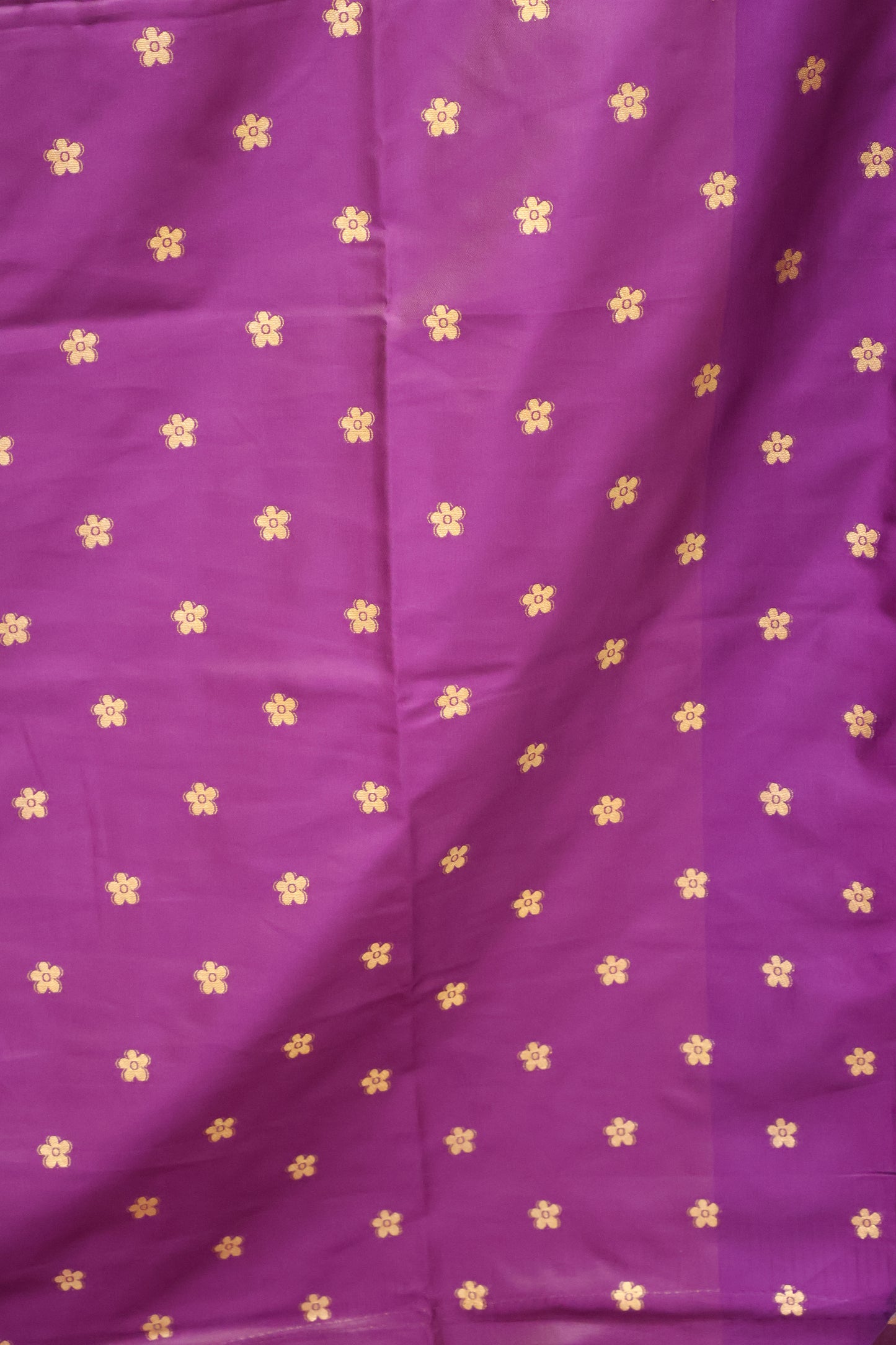 Semi Soft Silk Saree-Golden Brown Floral Body