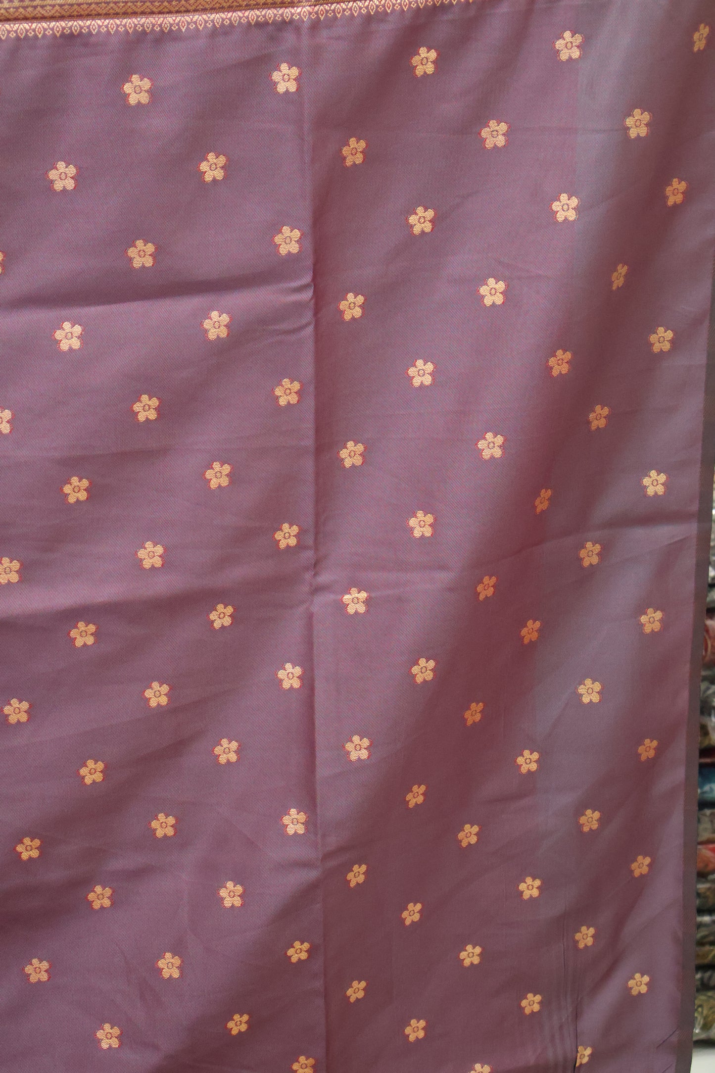 Semi Soft Silk Saree-Maroon Floral Body