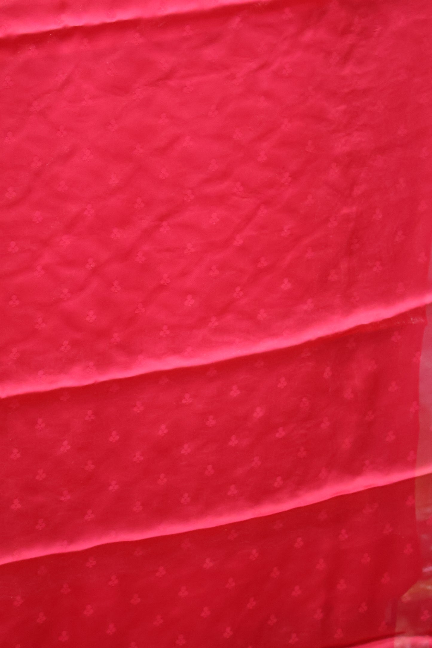 Satin Saree-Red Silver Zari