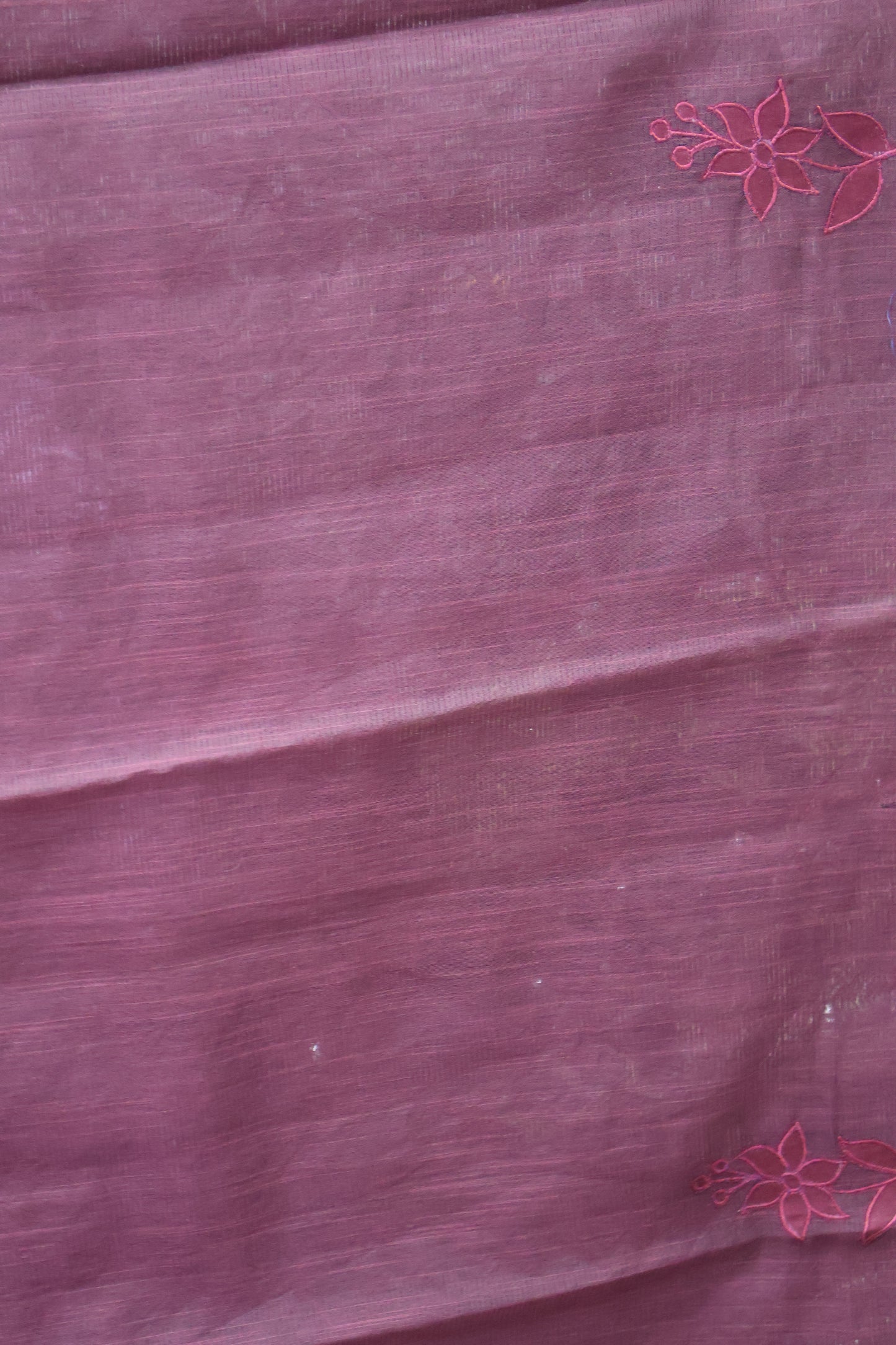 Pure Kota Saree-Maroon Aplique