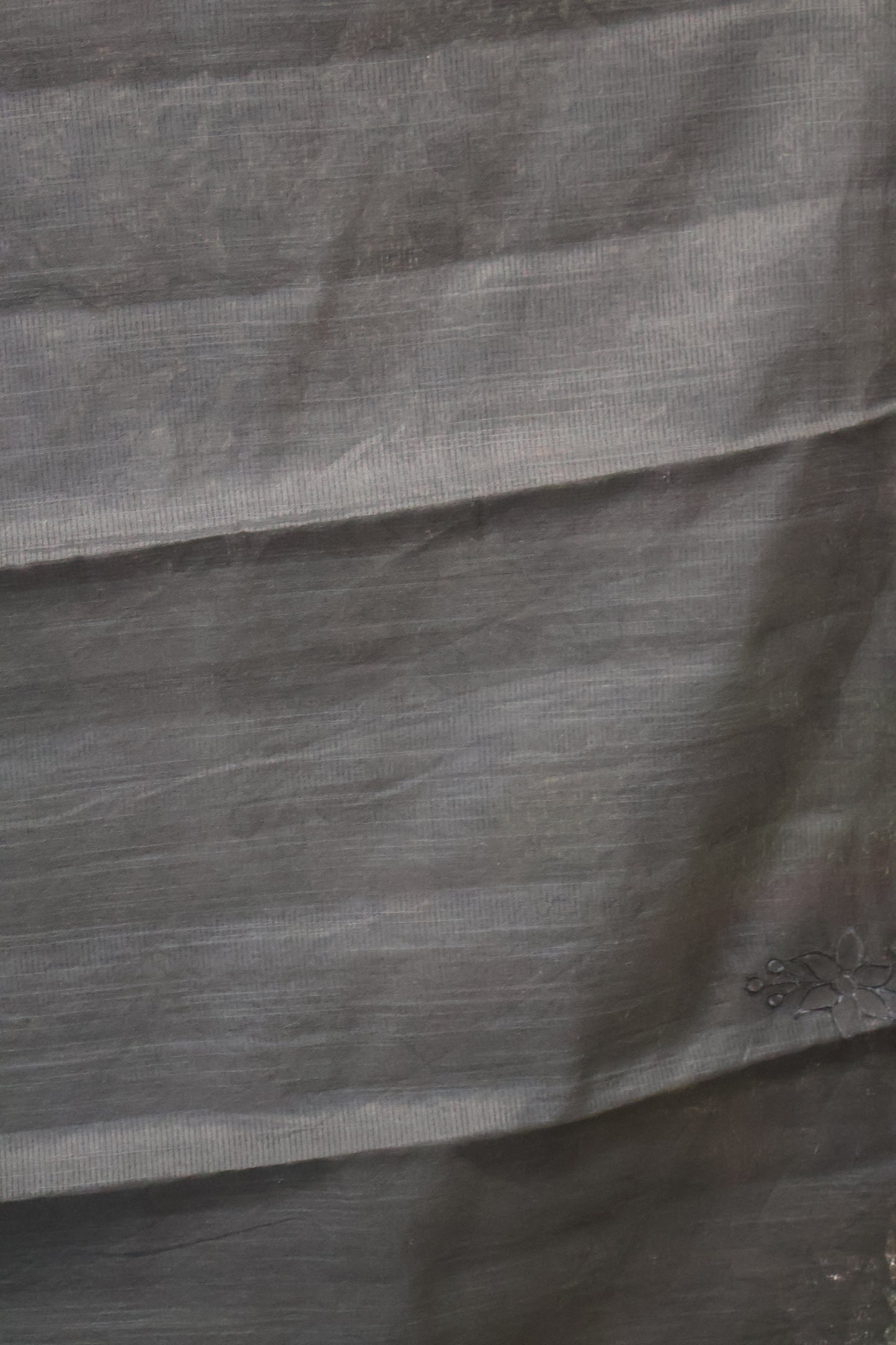 Pure Kota Saree-Black Aplique