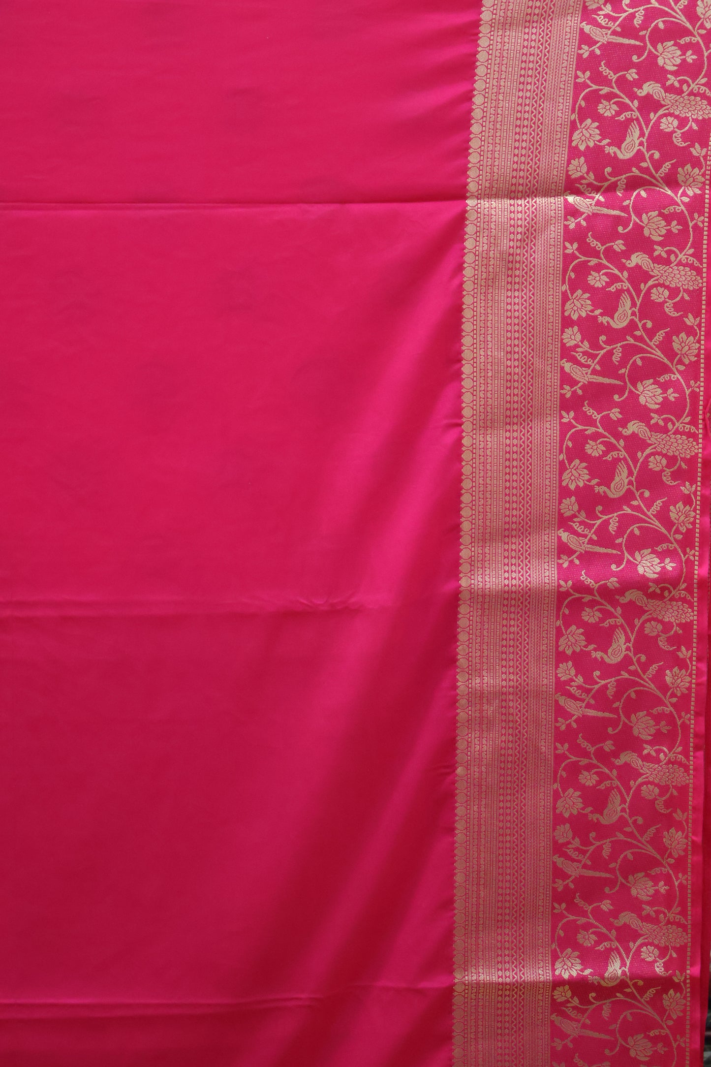 Banarasi Crepe Saree-Rani Pink Elephant