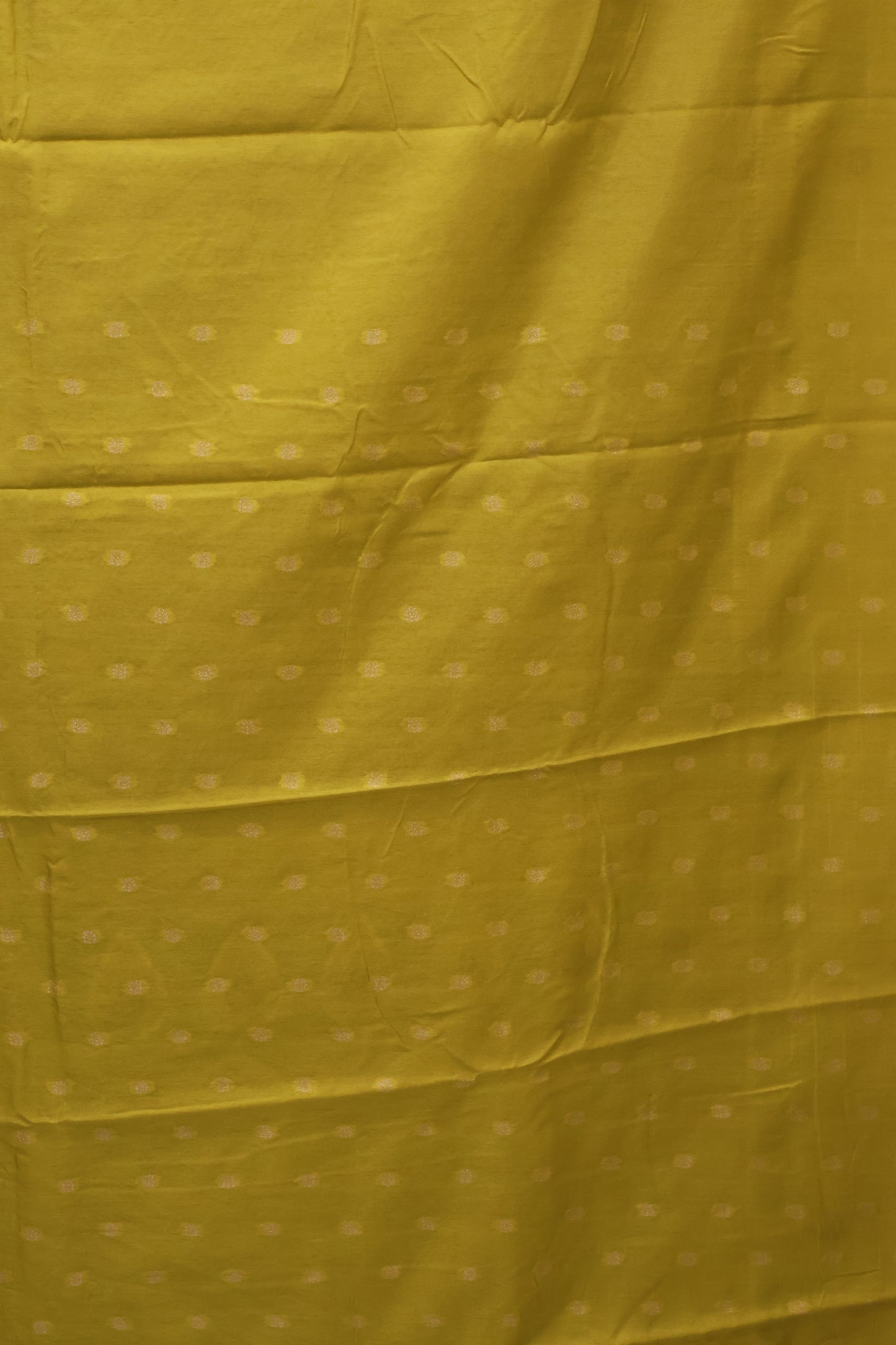 Semi Tussar Saree -Yellow Leaf Butta