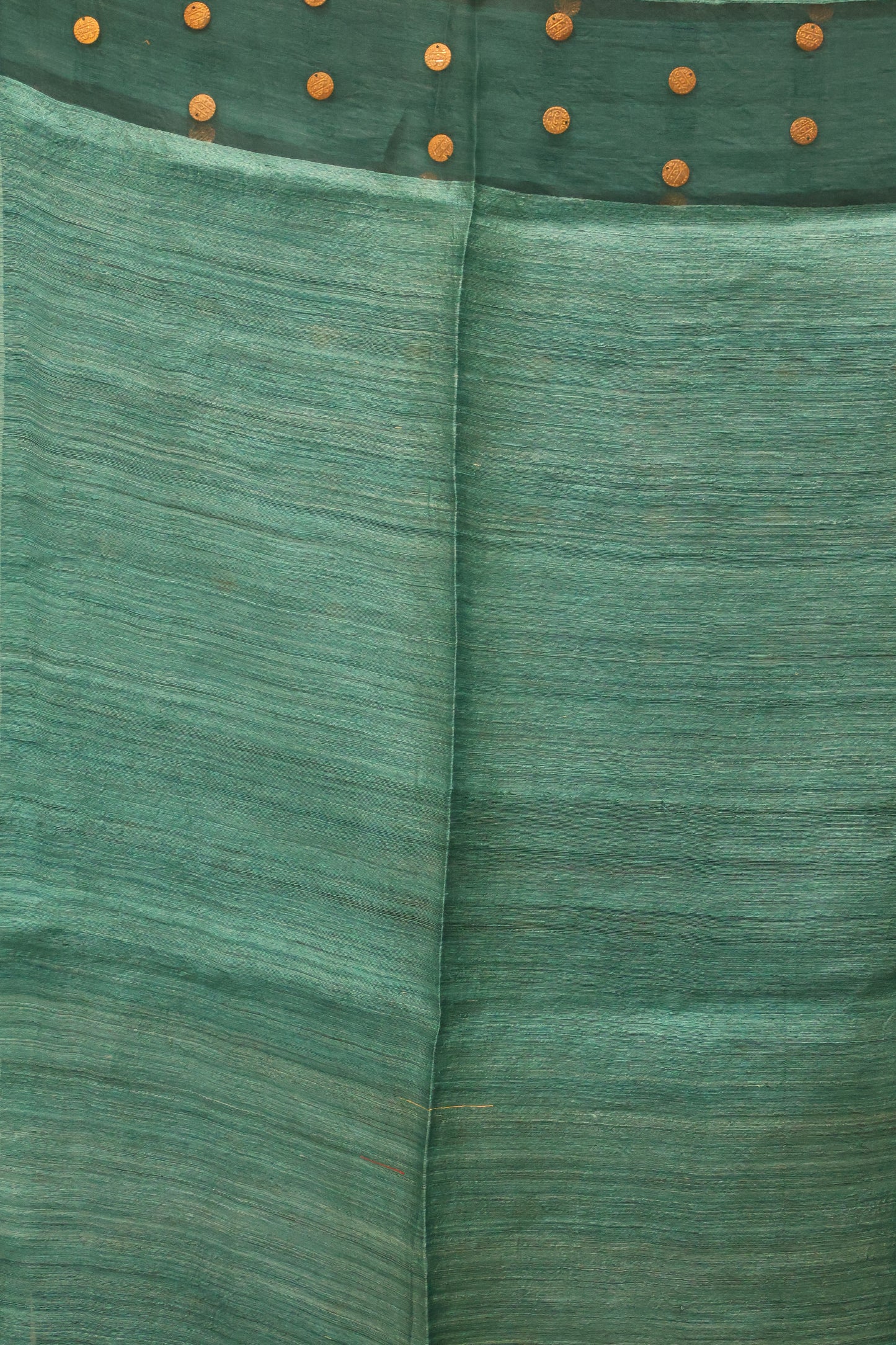Pure Tussar Saree - Peacock Green