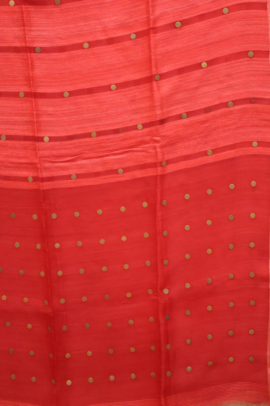 Pure Tussar Saree -Red