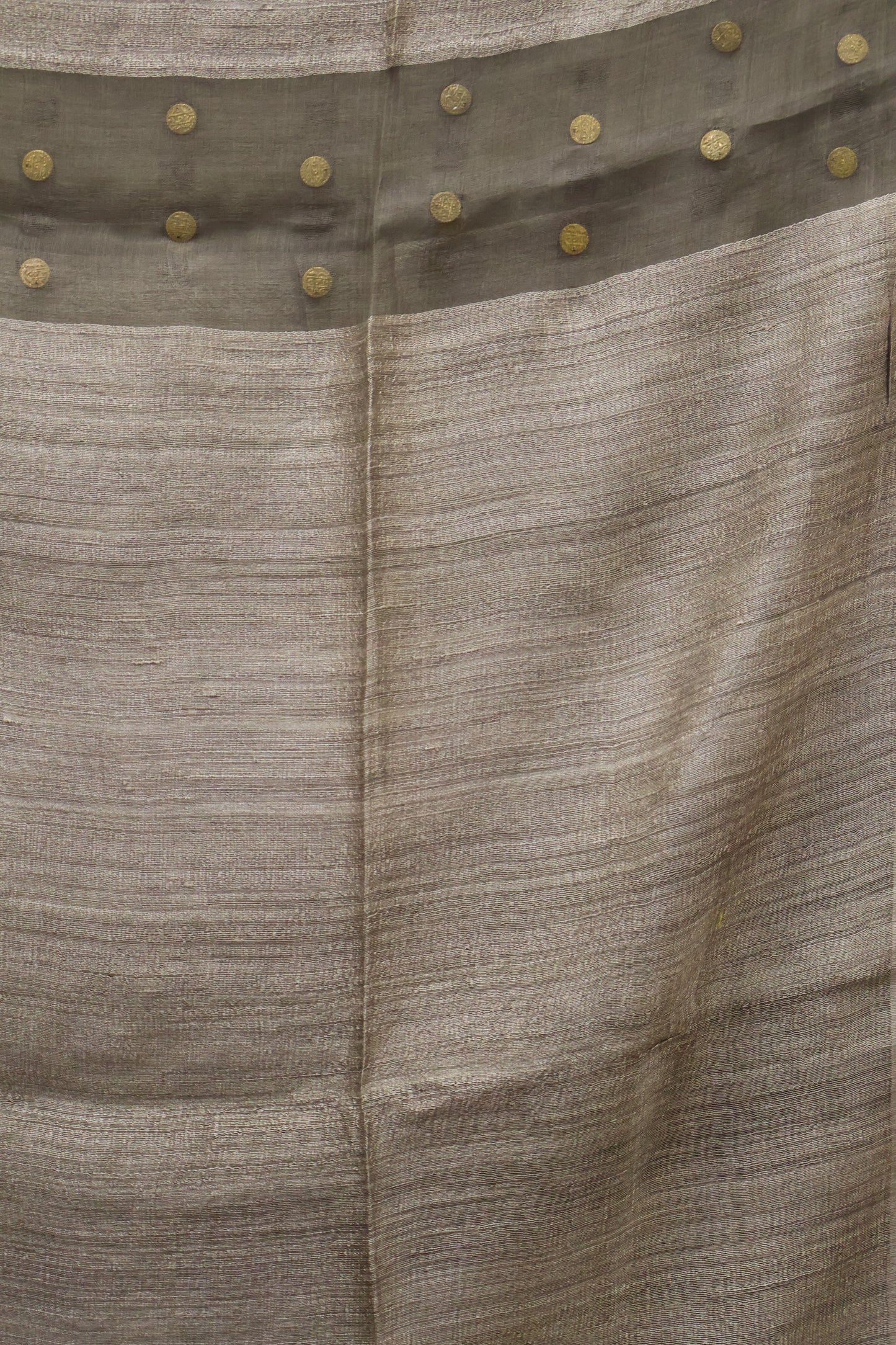 Pure Tussar Saree -Elephant Grey