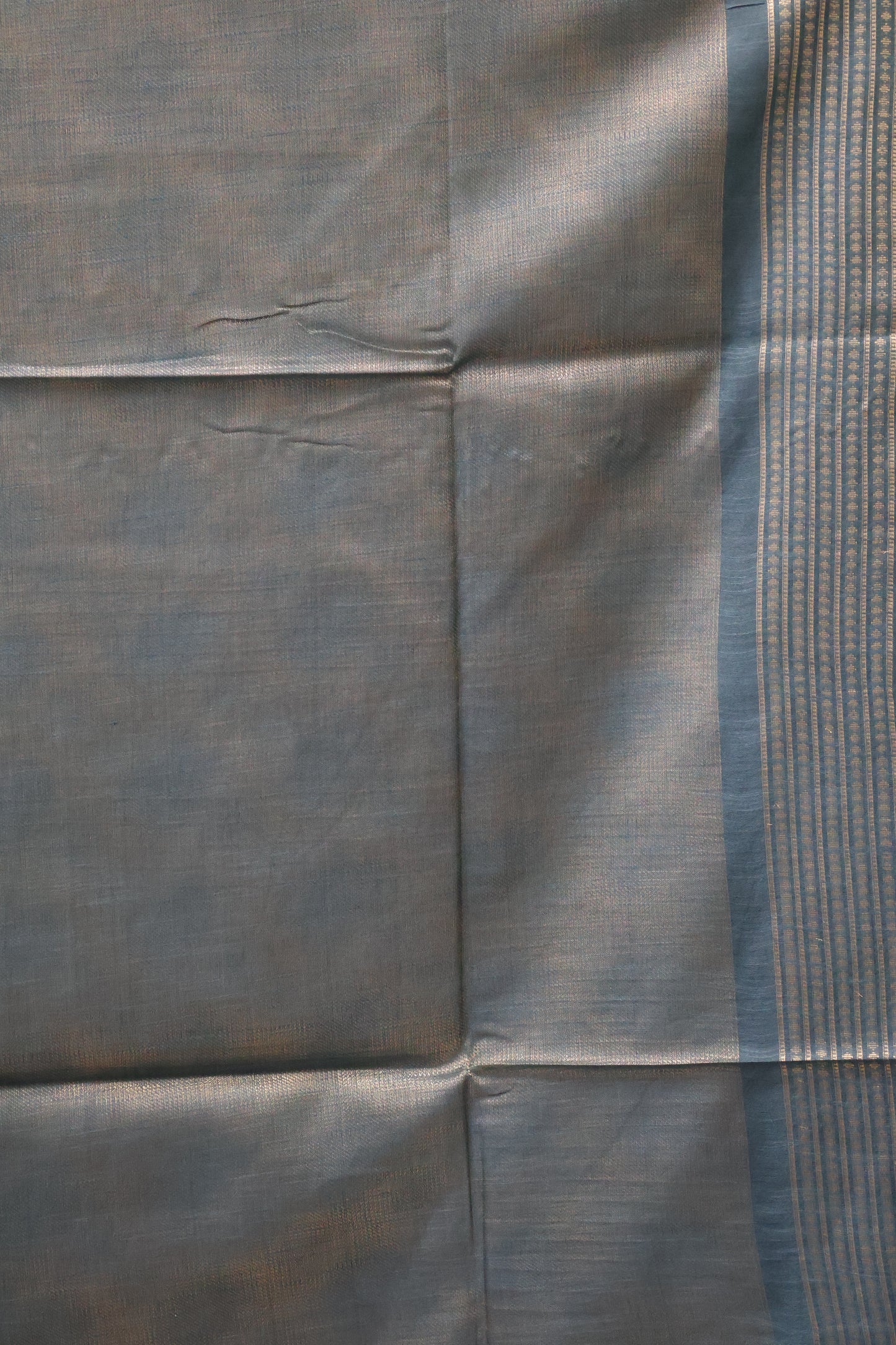 Bhagalpur Tissue Saree-Peacok Blue Full Zari