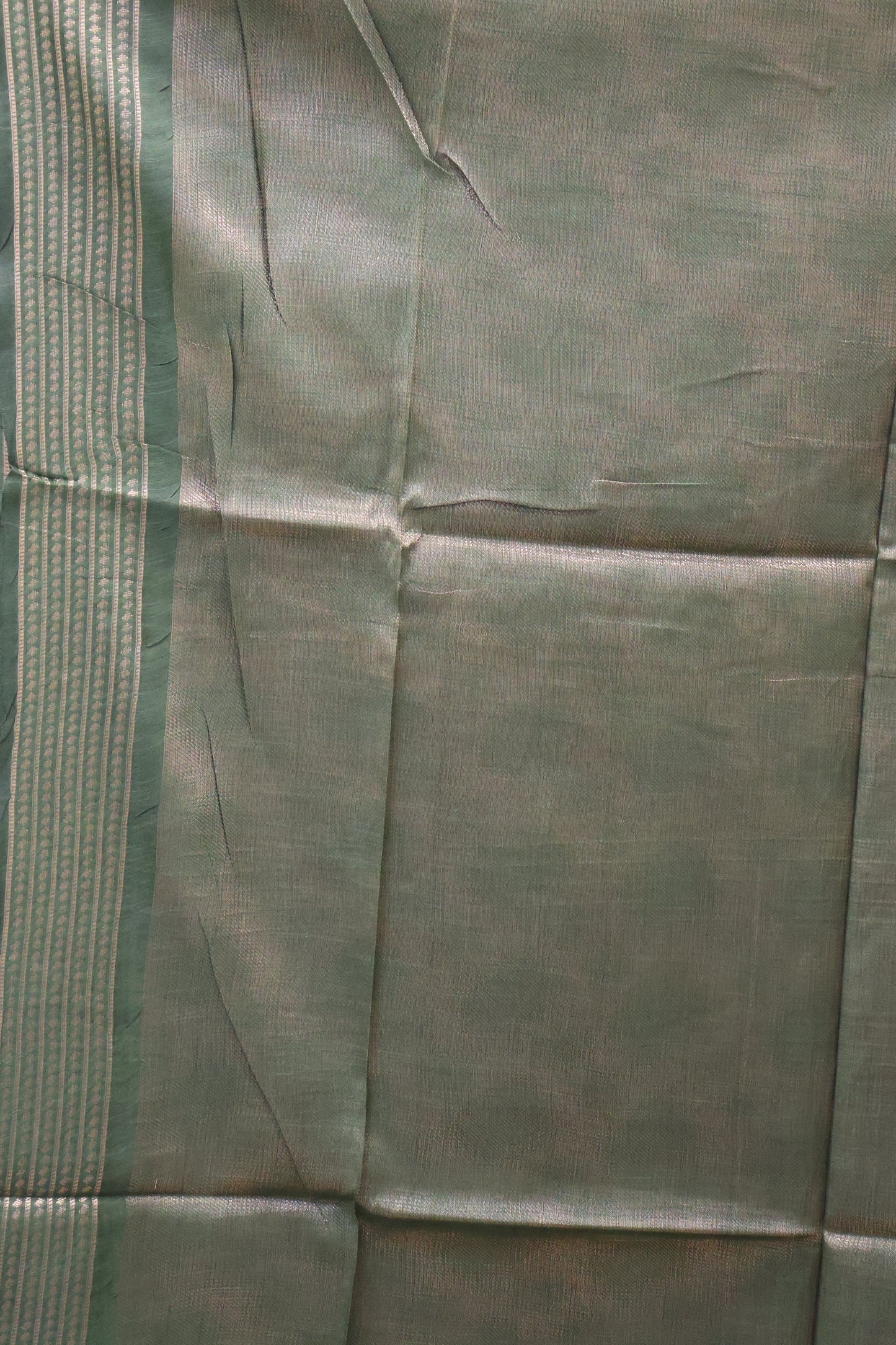Bhagalpur Tissue Saree-Green Full Zari