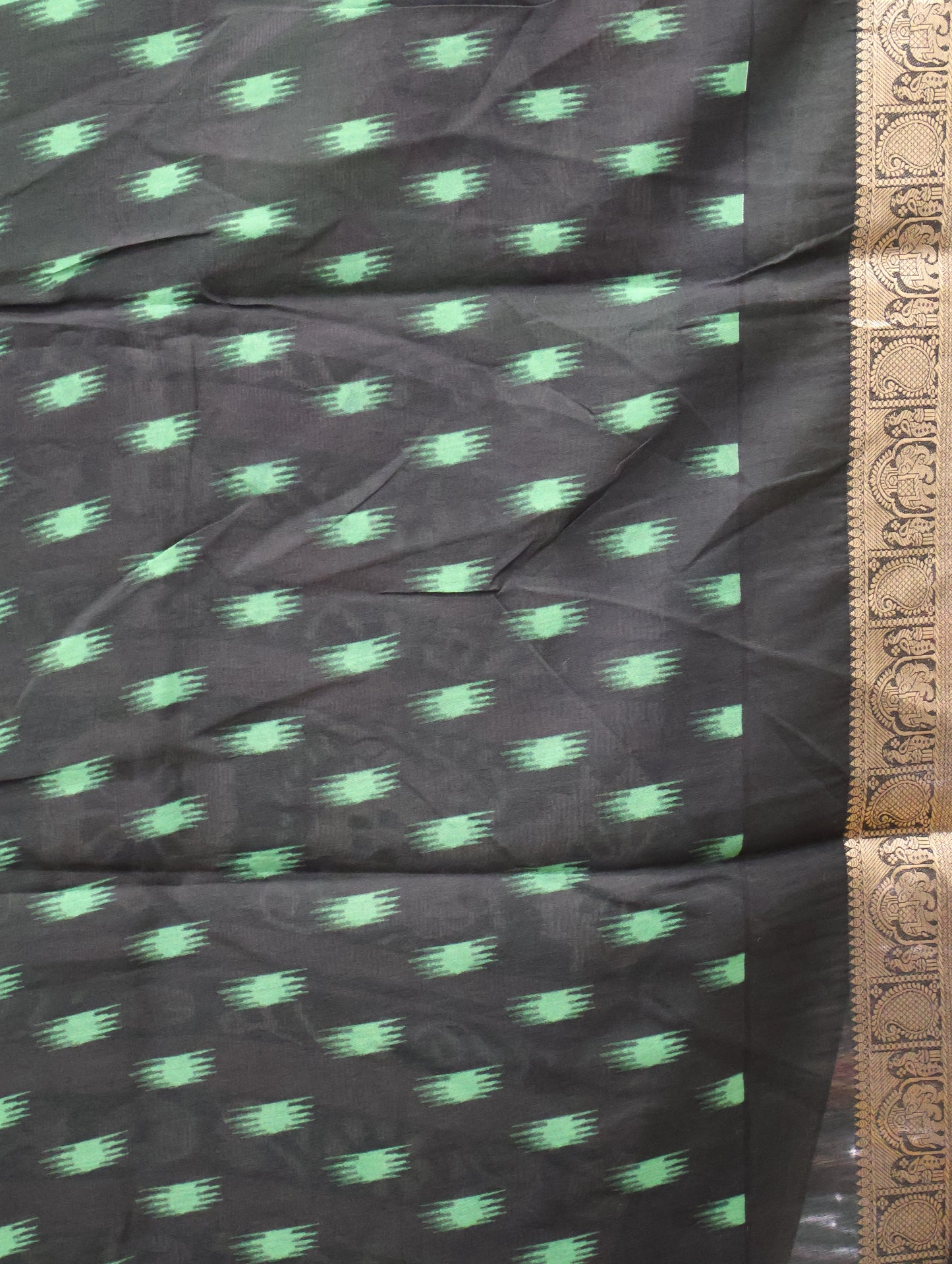 Malai Cotton Saree-Green