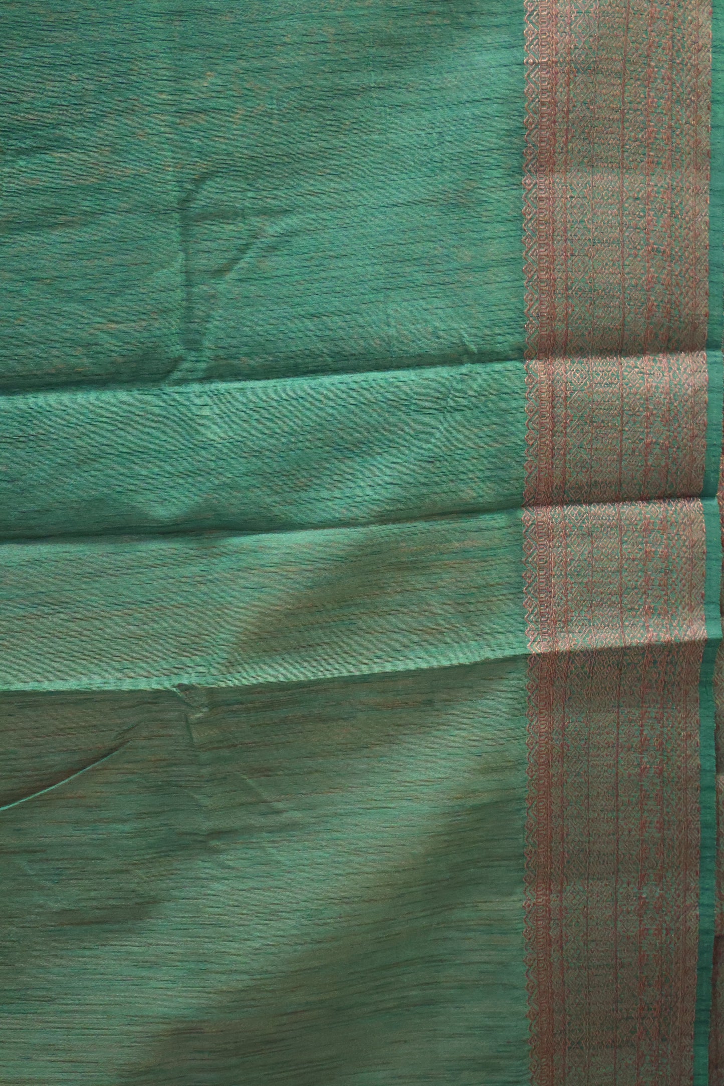 Bamboo Silk saree-Thick Lines Mustard