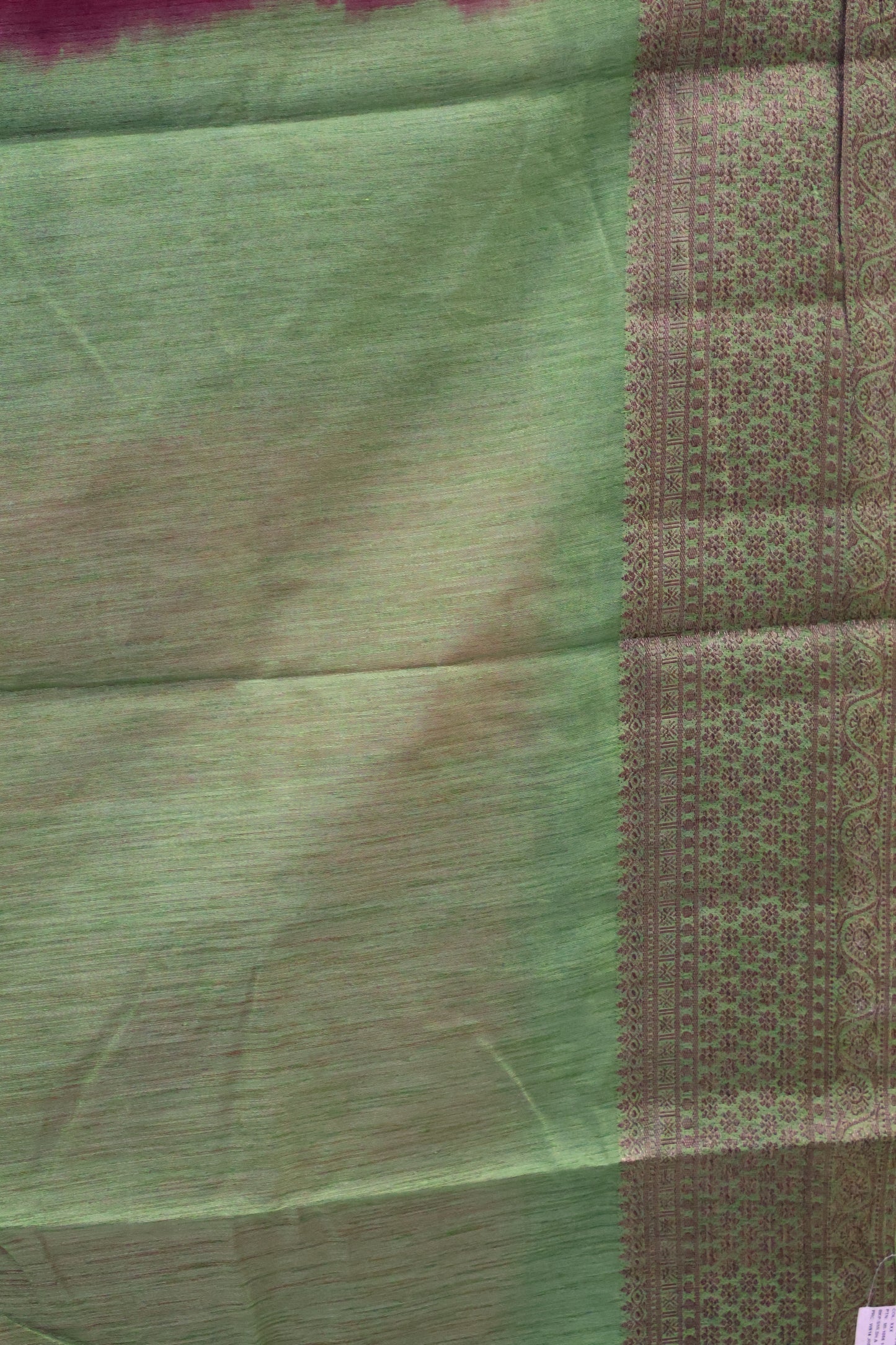 Bamboo Silk saree-Thick Line Rani Pink