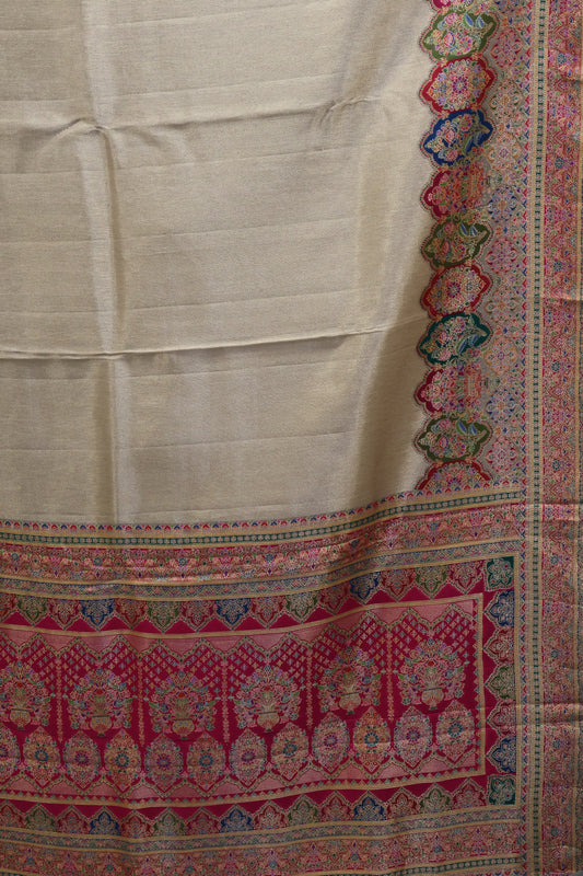 Pure Banarasi Silk Saree- Sandal Position Print