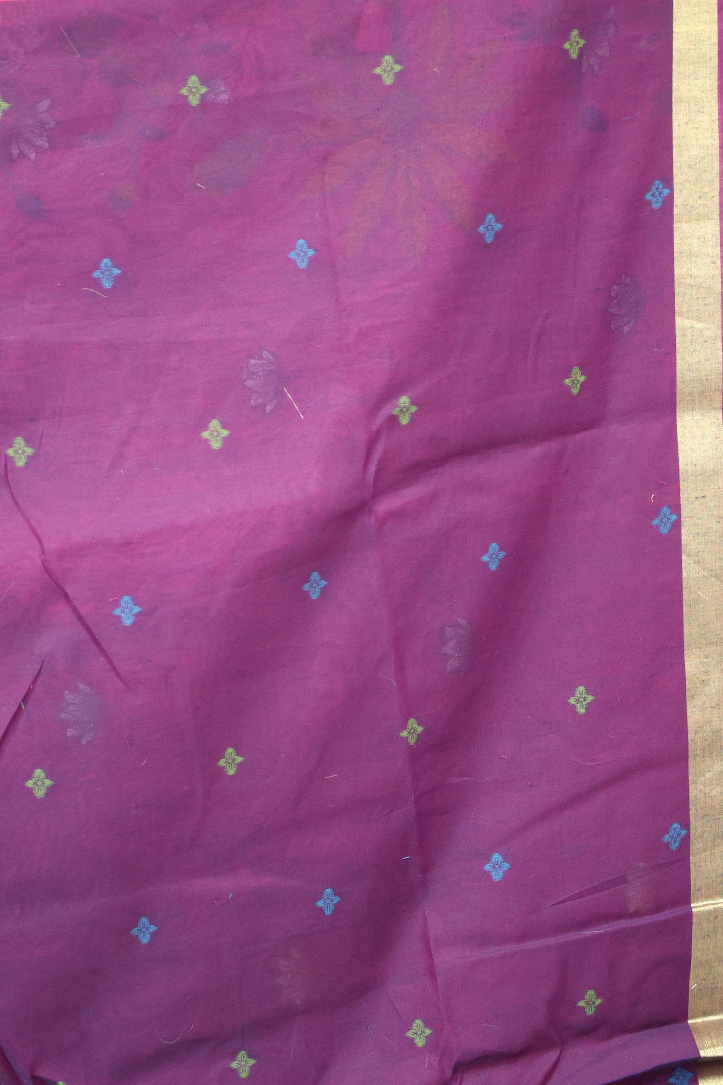 Handloom Jamdani Saree-Pink Pichwai Border
