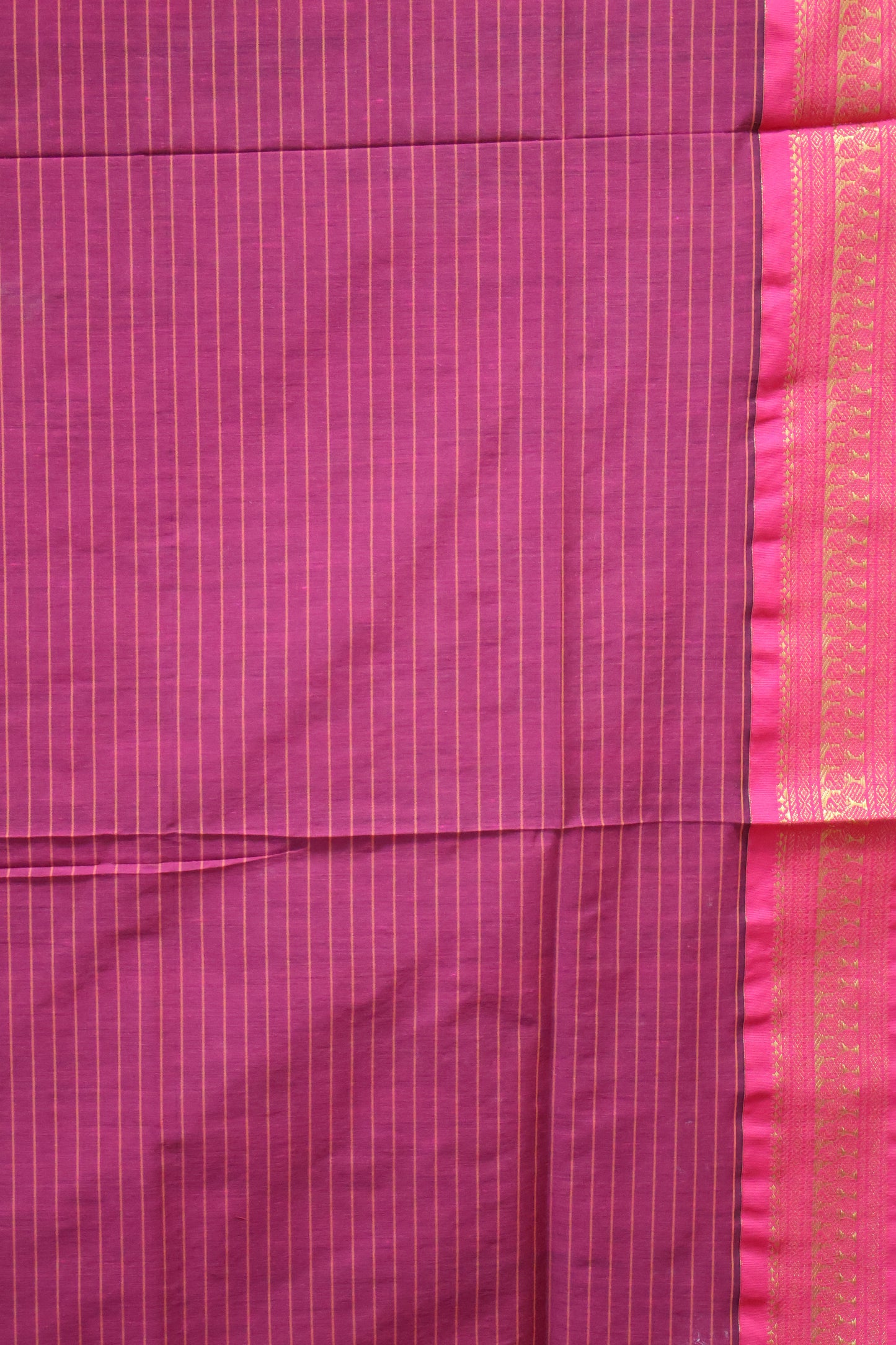 Kalyani Cotton-Navy Blue Border Checks