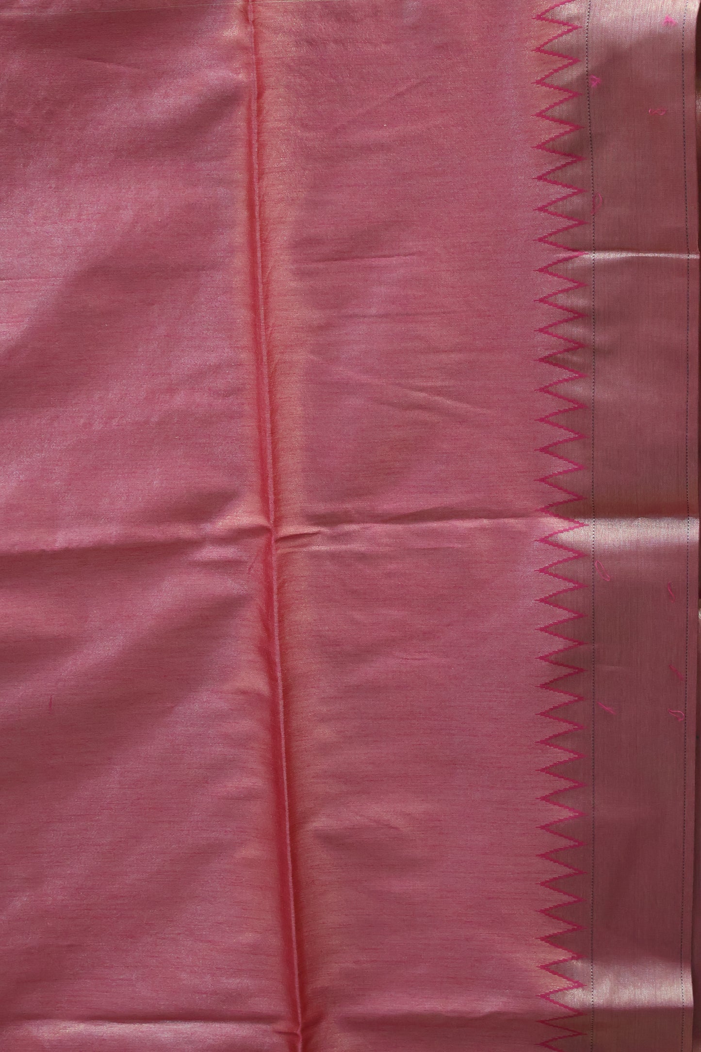 Semi Raw Silk Saree -Pink Paithani