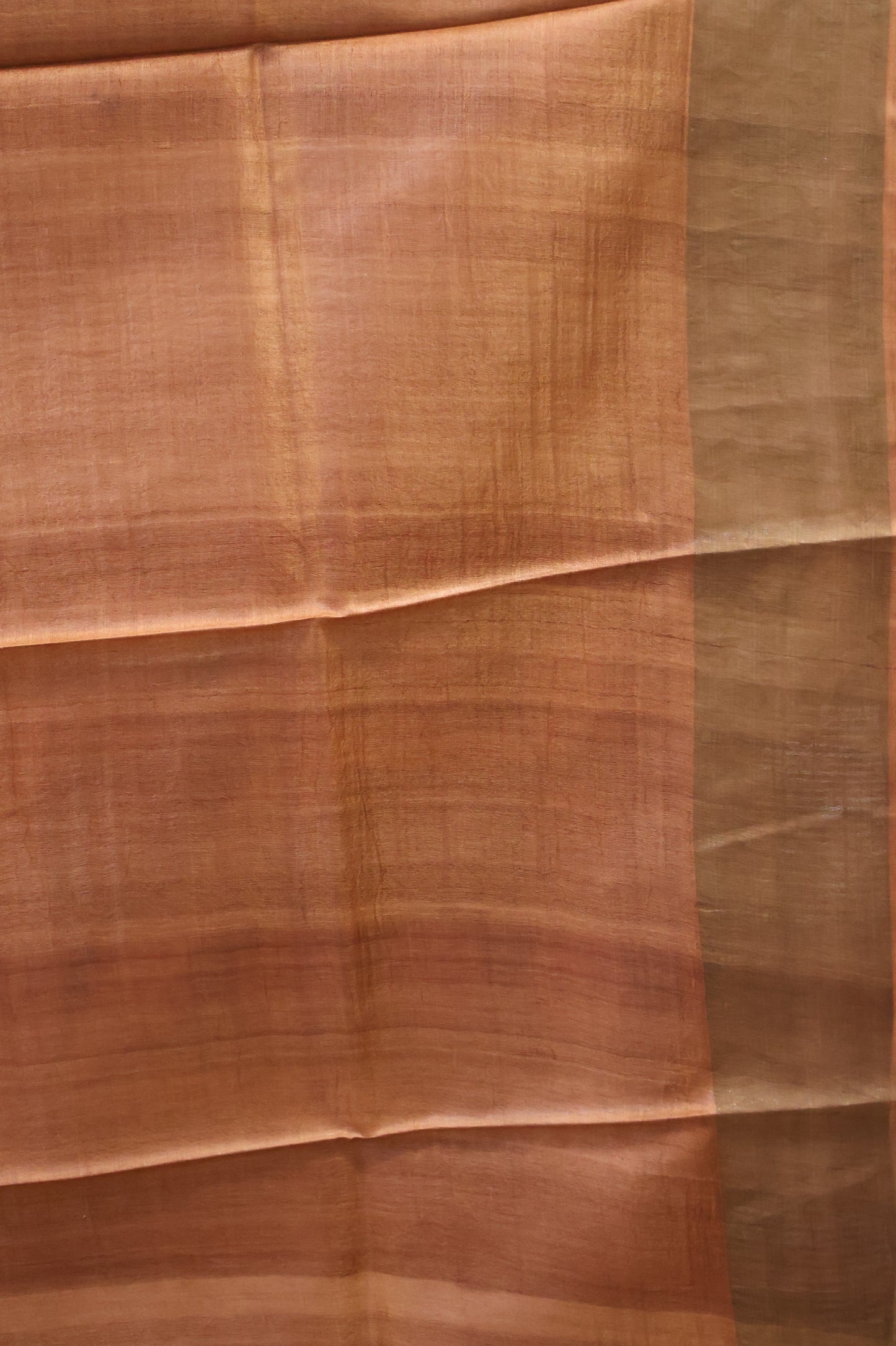 Pure Tussar Saree -Choco Brown Round Pattern