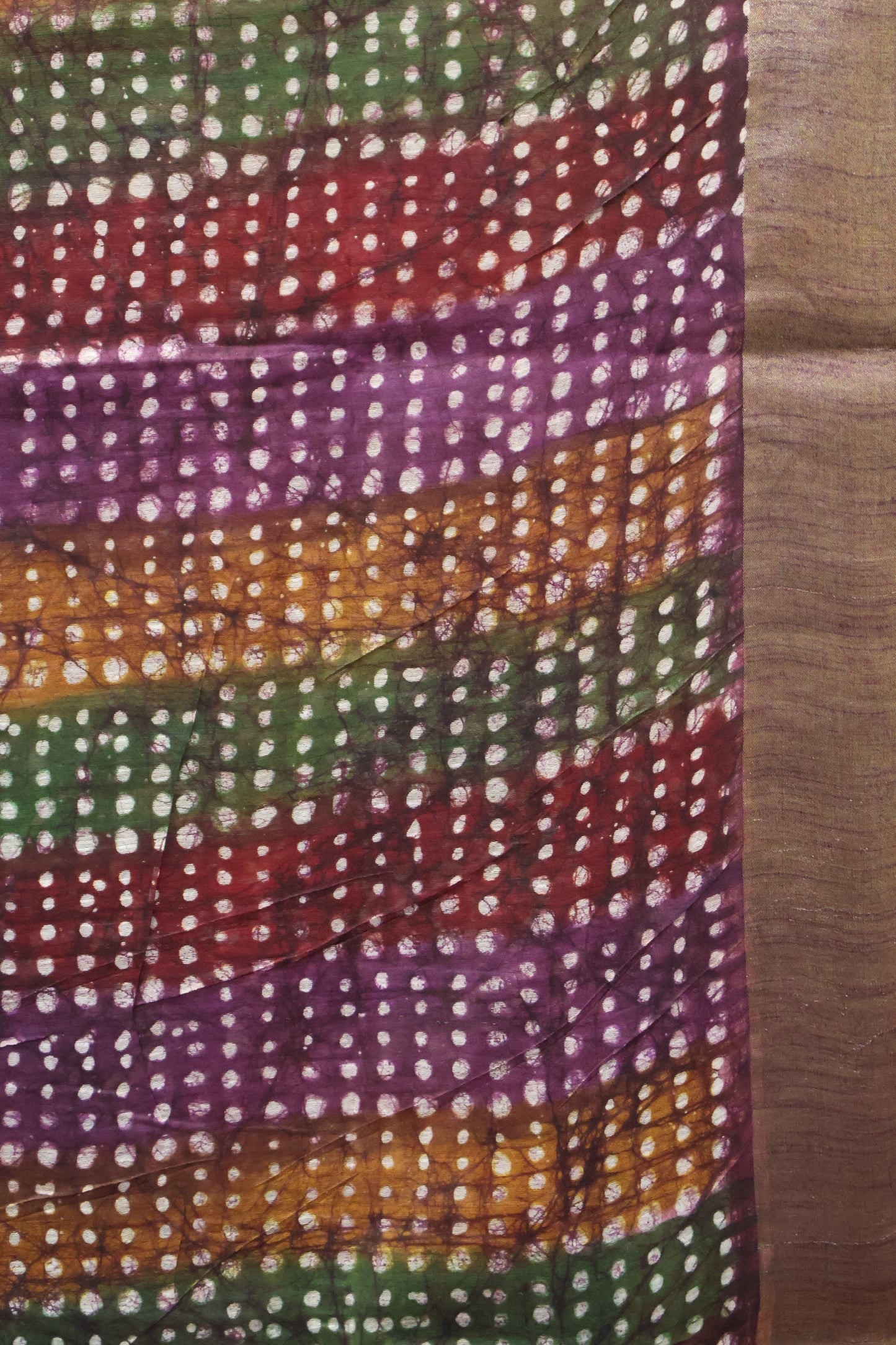 Art Bhagalpur Tussar Saree-Wine Floral