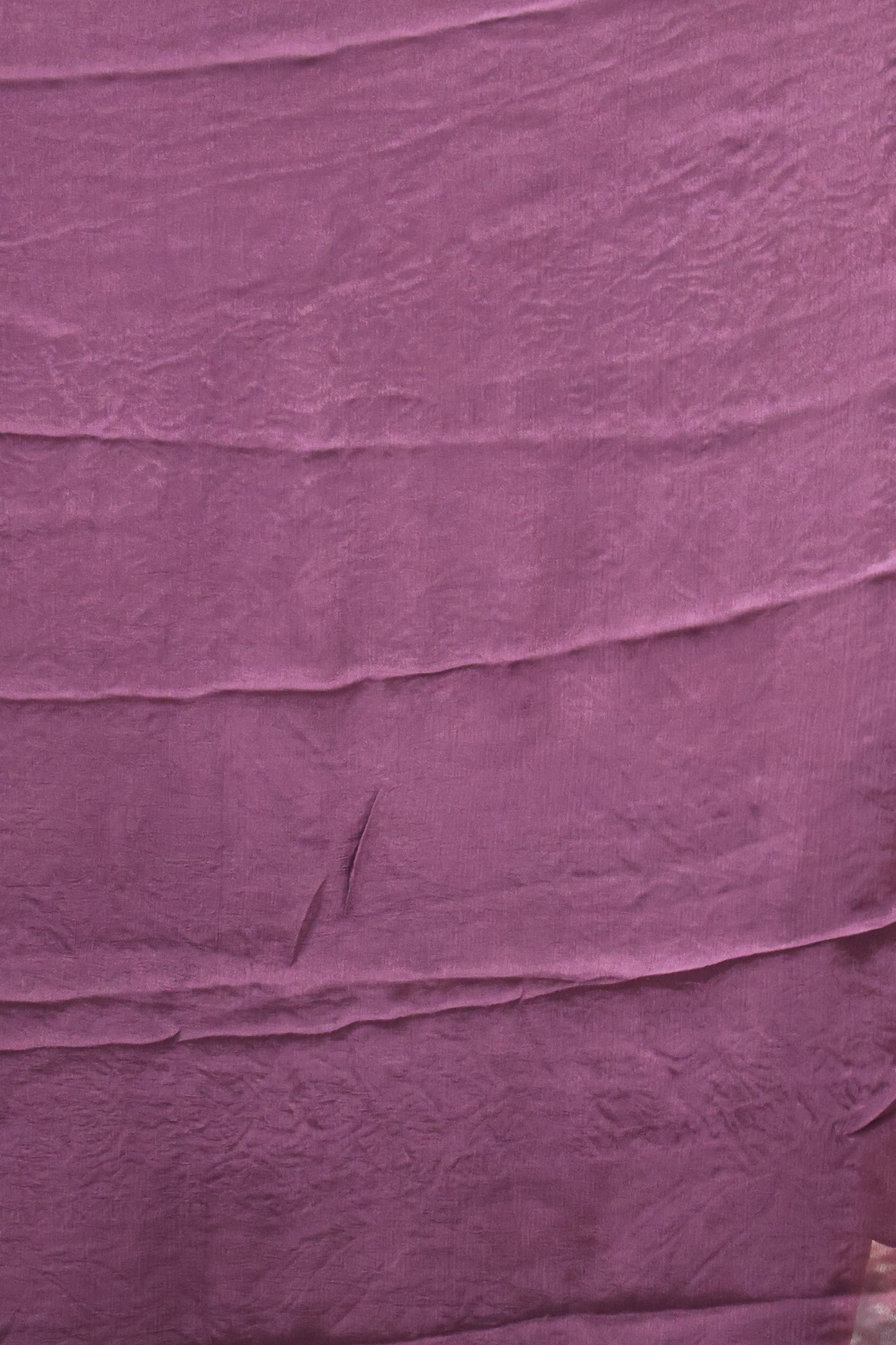 Banarasi Crepe Saree- Purple Zig Zag Flower Border
