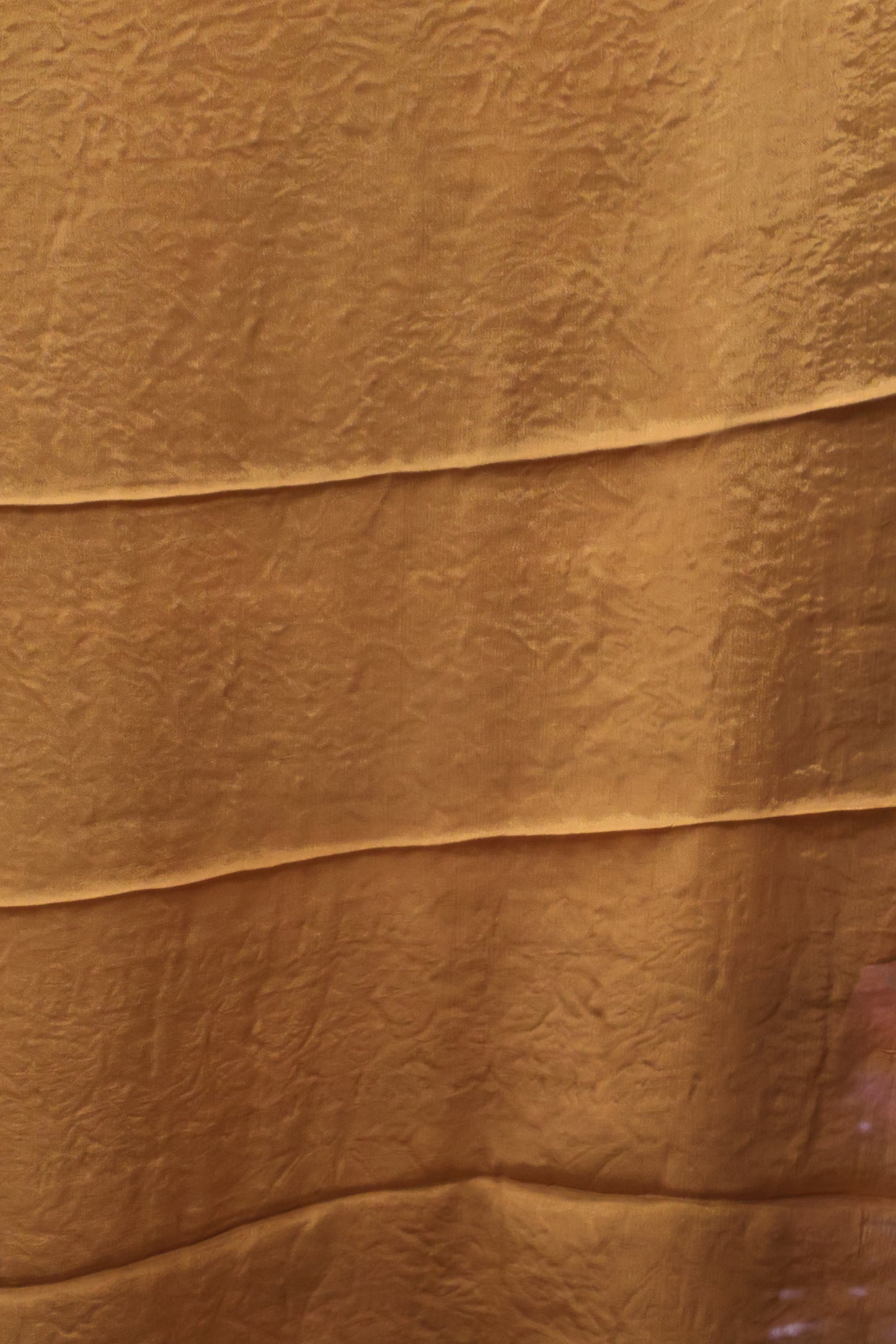 Banarasi Crepe Saree-Golden Brown Zig Zag Flower Border