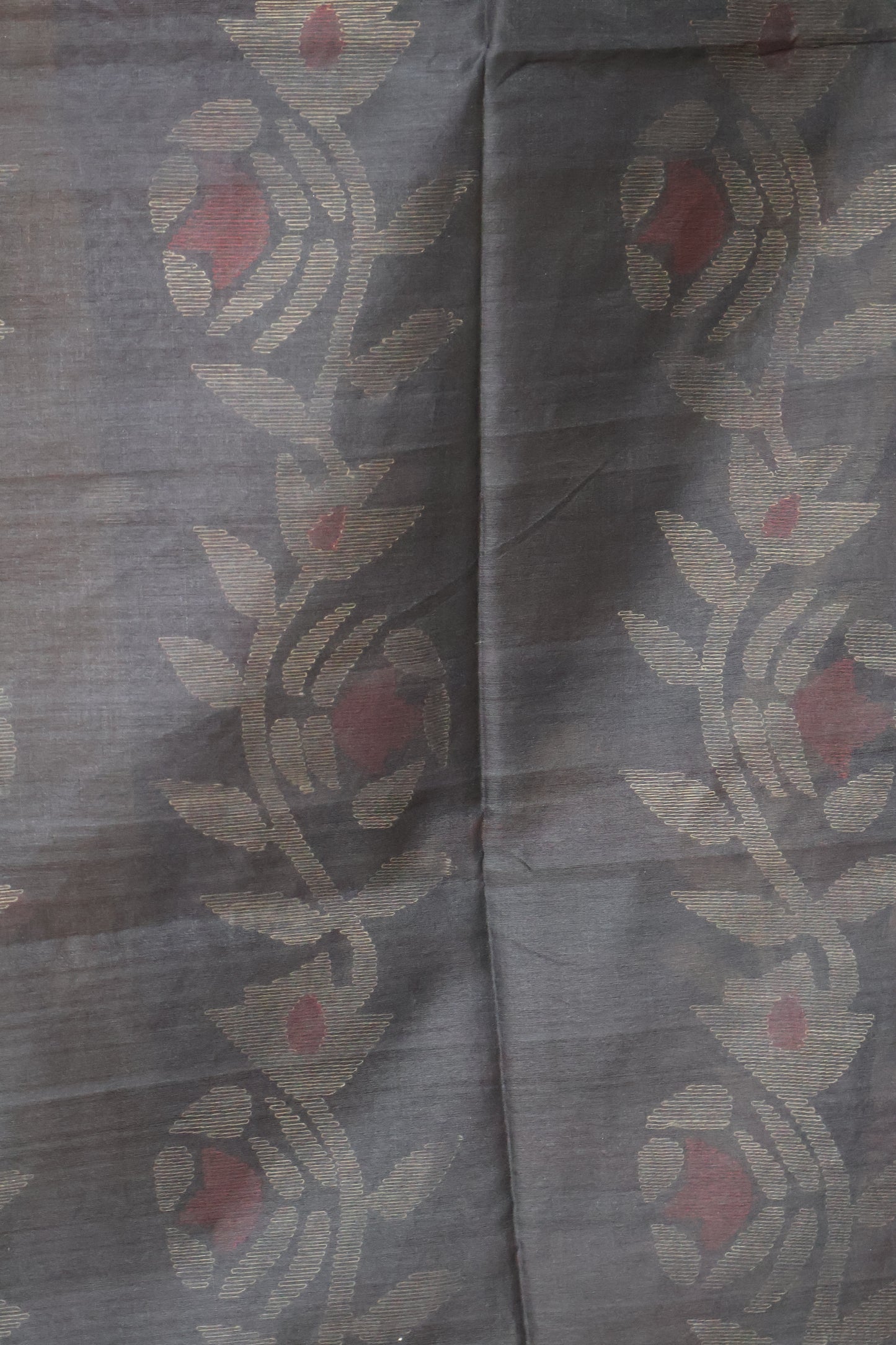Pure Muslin Silk Saree-Black Colour