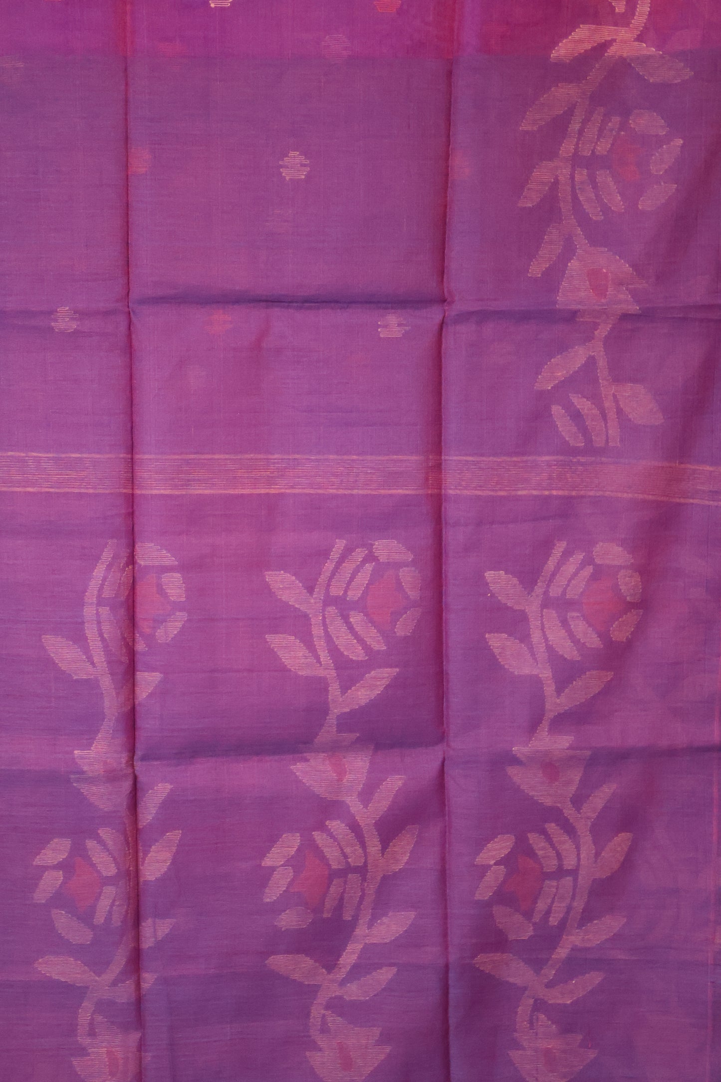 Pure Muslin Silk Saree-Purple Colour