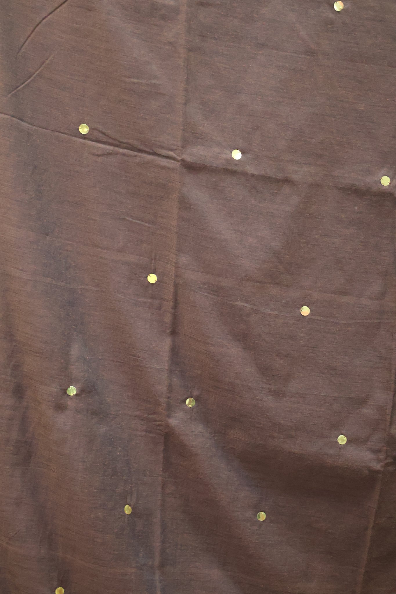 Khadi Cotton Saree -Brown Chumki