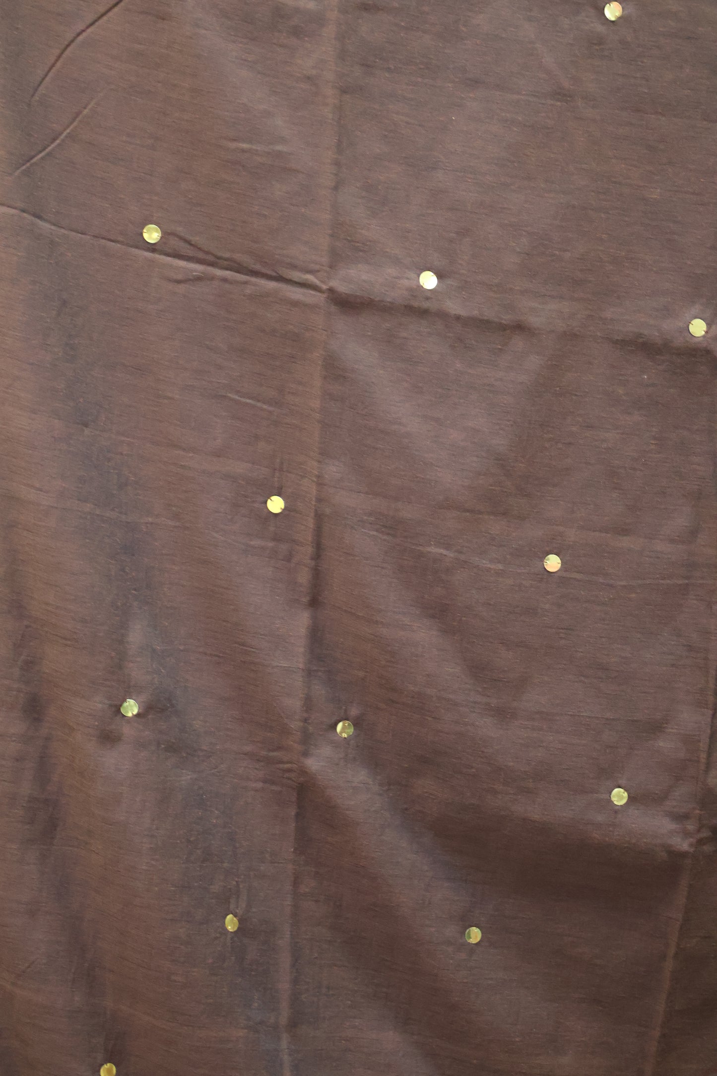 Khadi Cotton Saree -Brown Chumki