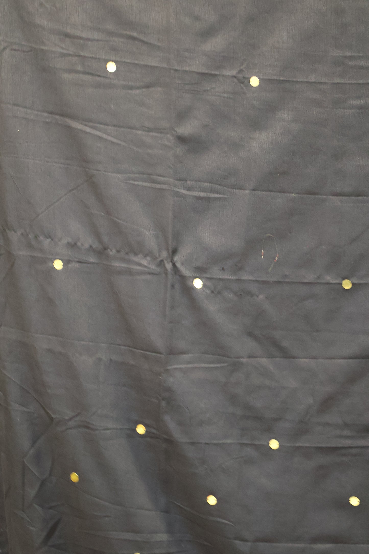 Khadi Cotton Saree -Black Chumki