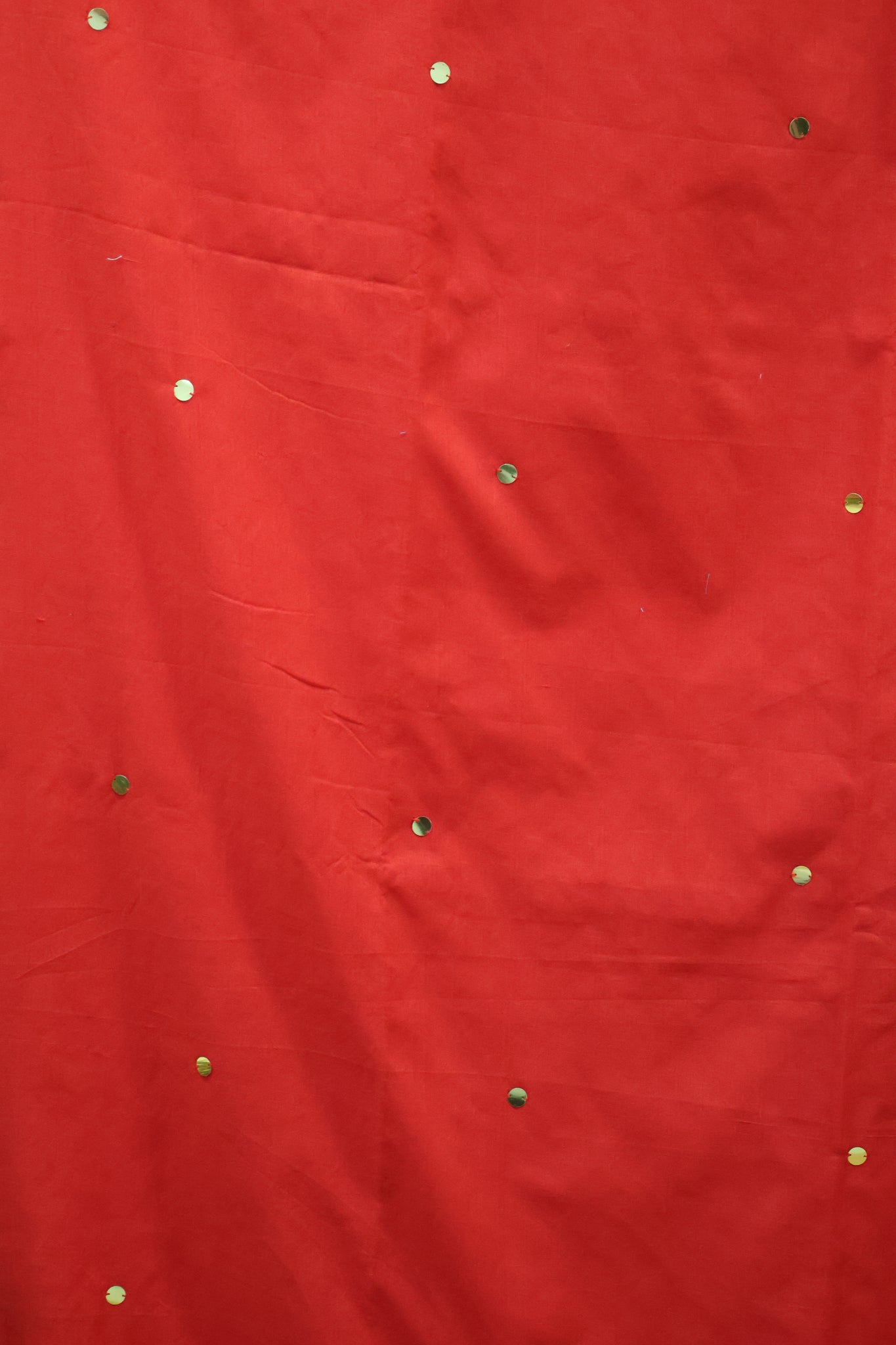 Khadi Cotton Saree - Red Chumki