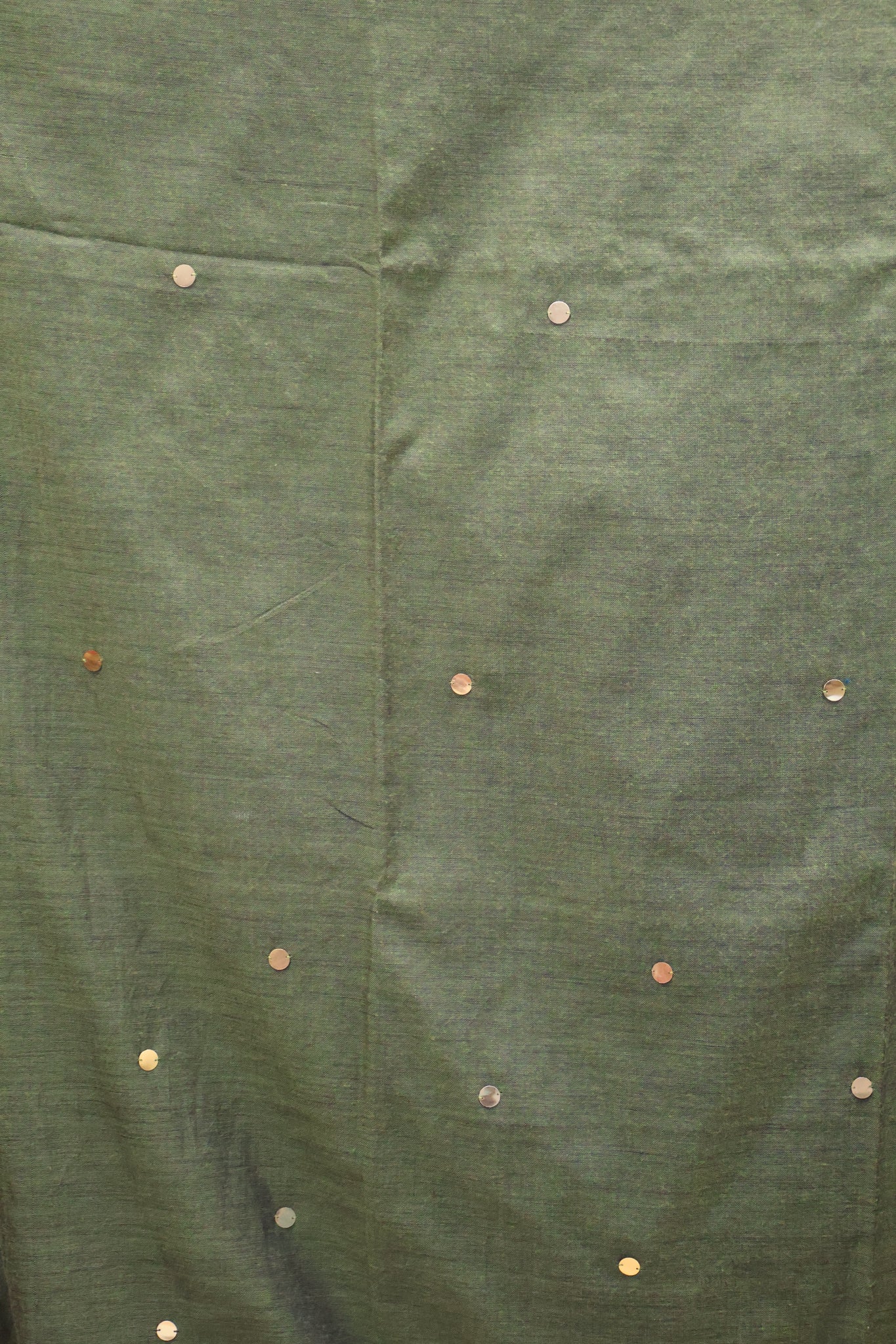 Khadi Cotton Saree -Sage Green Chumki