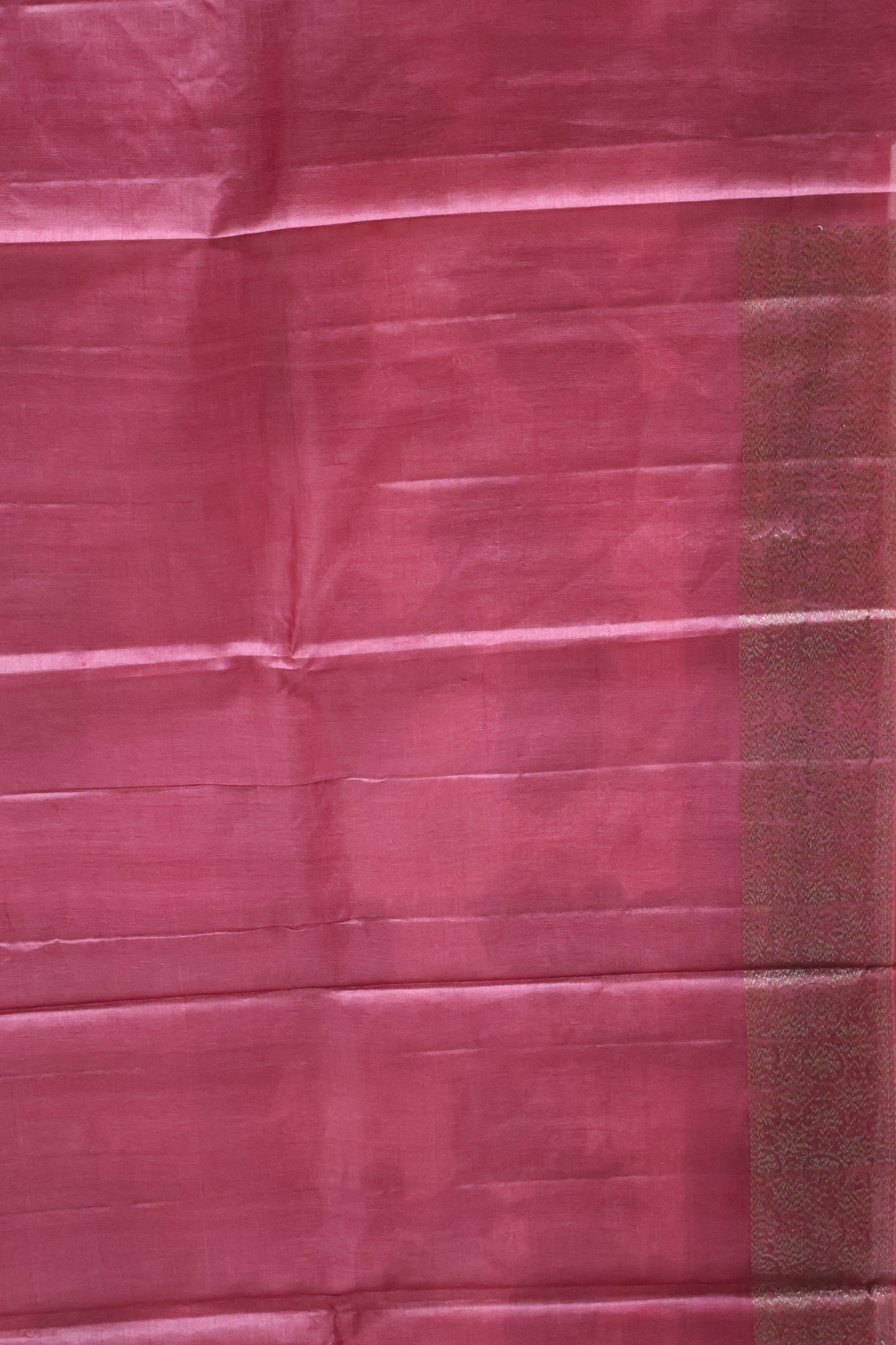 Pure Tussar Silk Saree -Dusky Rose Lotus Design