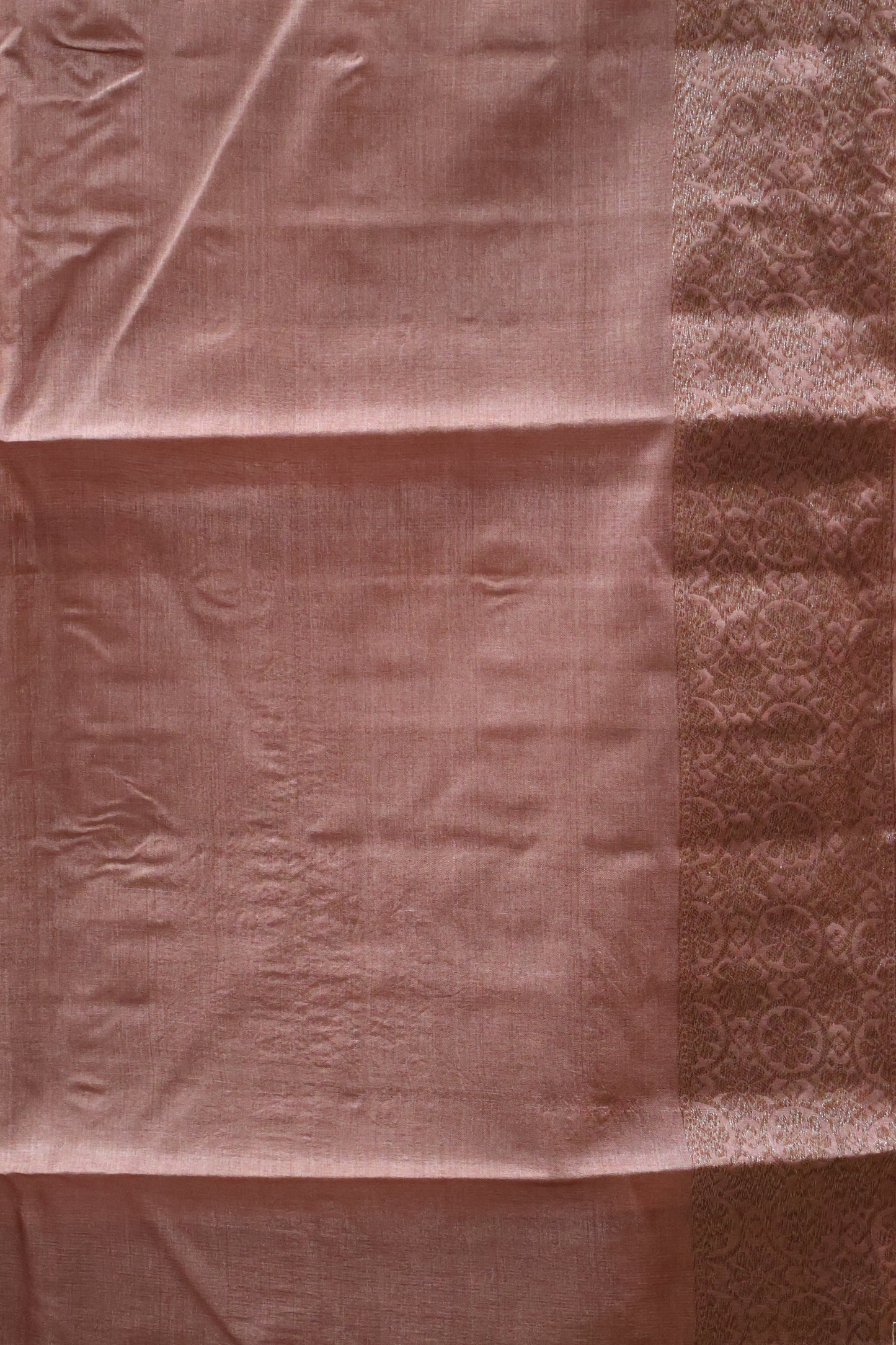 Pure Tussar Silk Saree -Brown Lotus Design