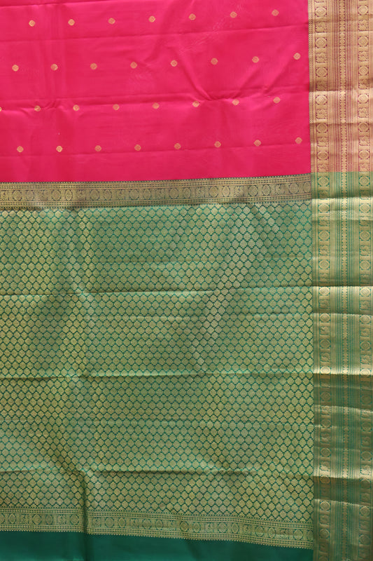 Pure Kanjivaram Silk Saree -Red Body Butta