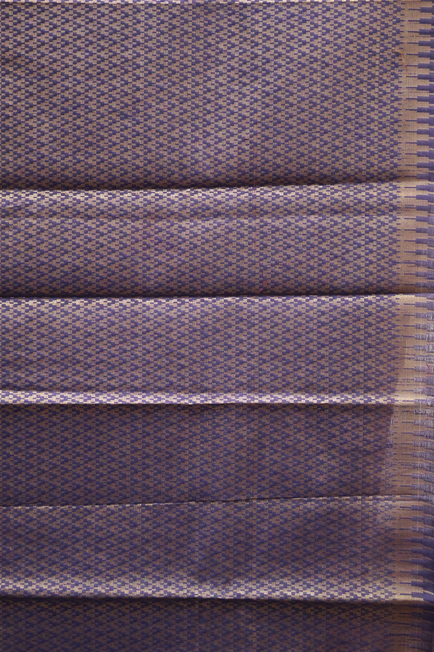 Tissue Silk Saree-Blue Flower Tower Border