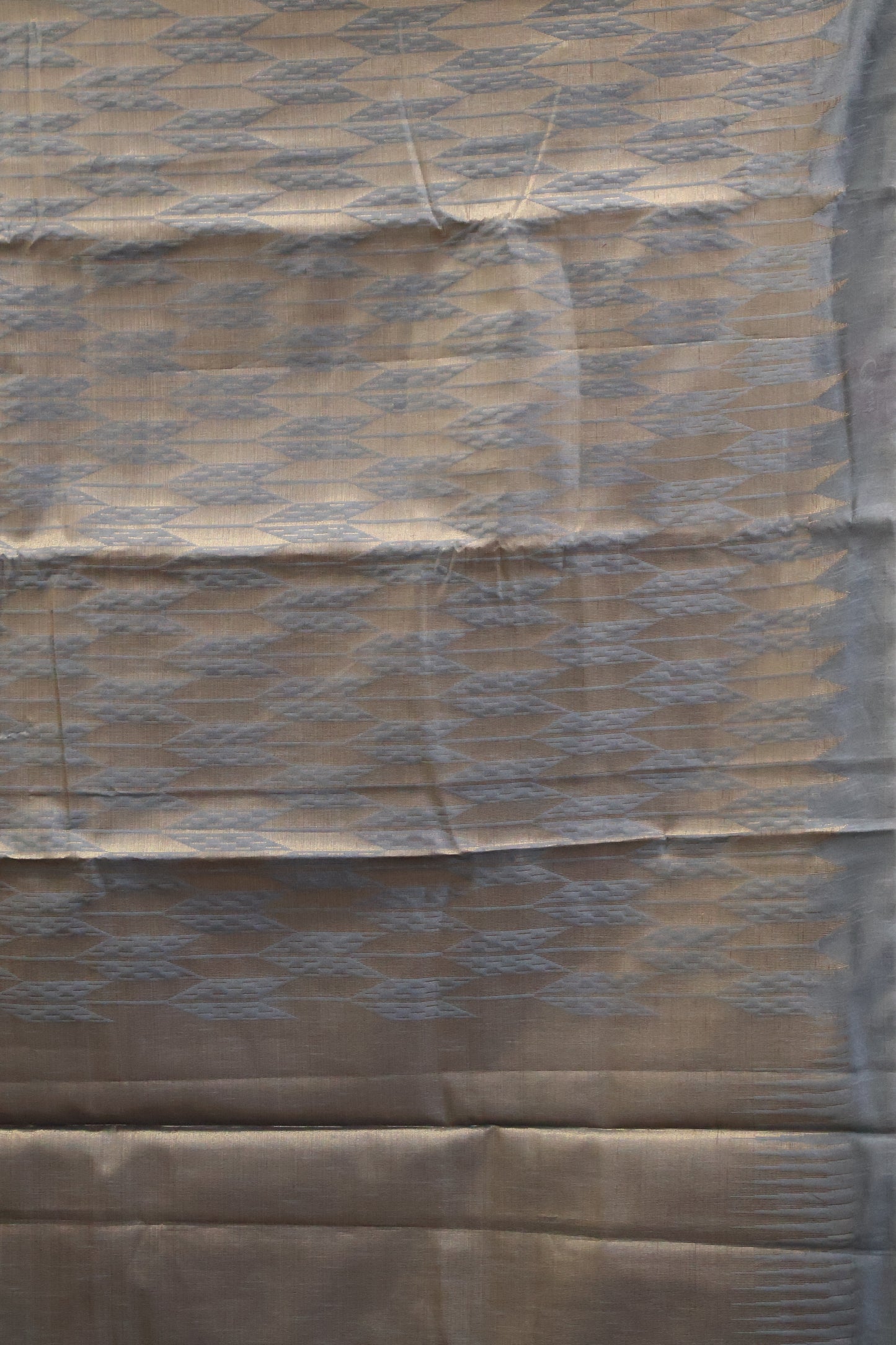 Tissue Silk Saree-Metalic Green Arrow Design