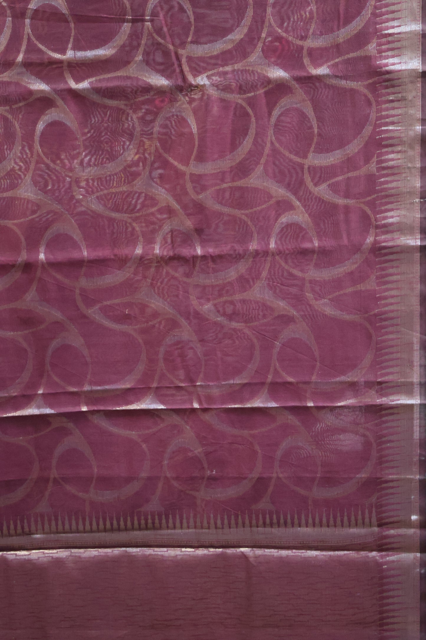 Tissue Silk Saree-Arakku Small Tower Border