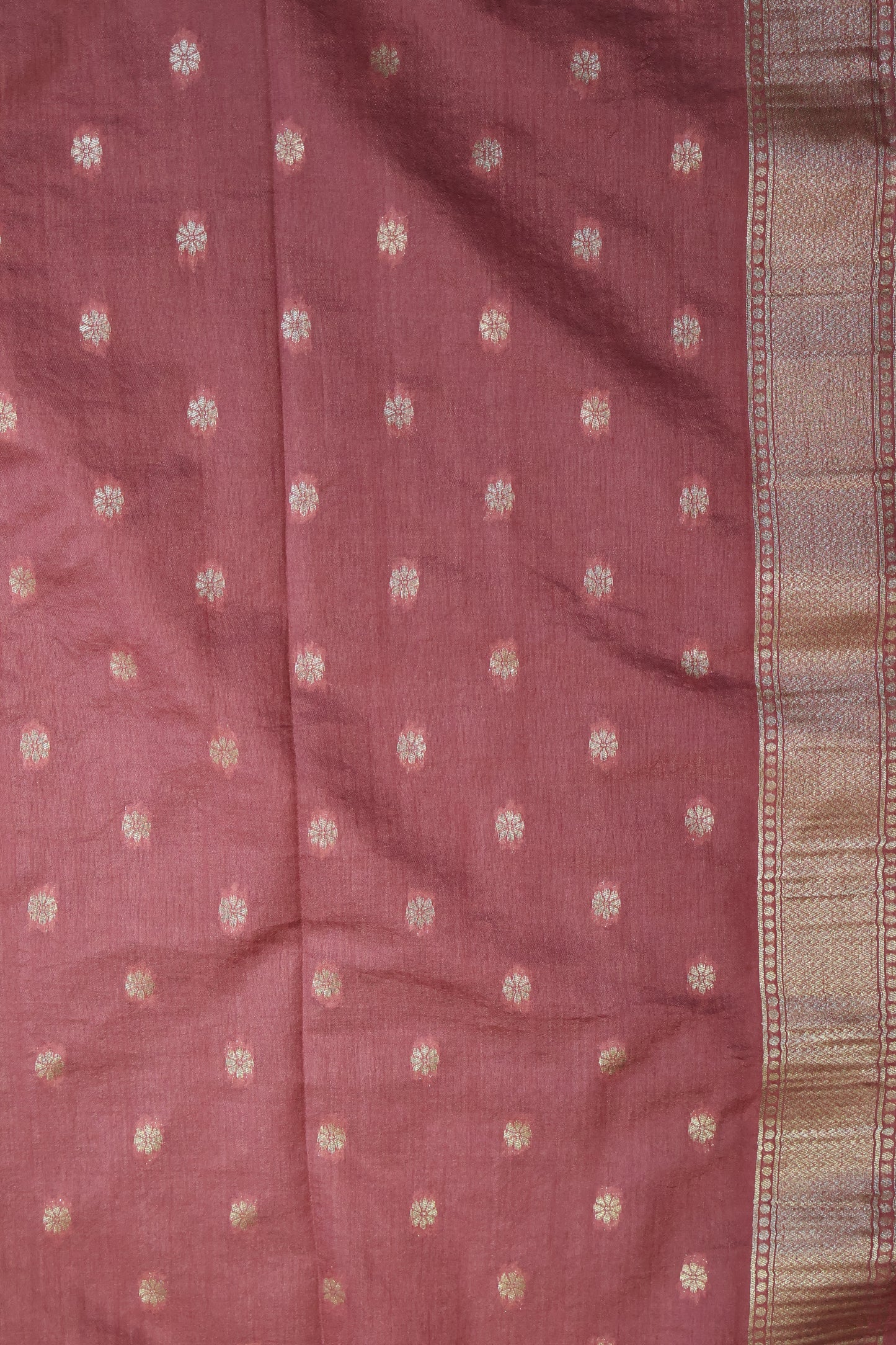 Semi Tussar Saree - Maroon