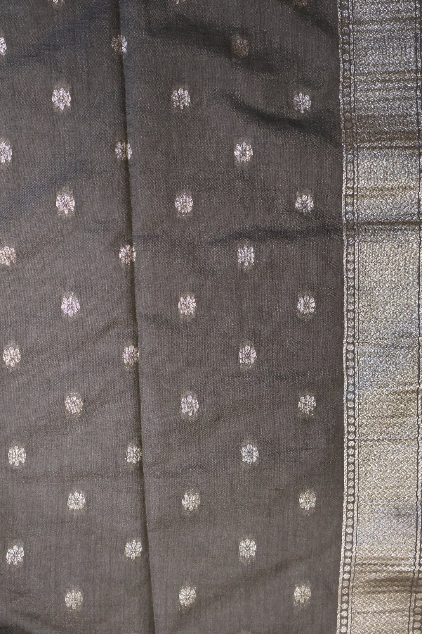 Semi Tussar Saree - Mehandhi Green